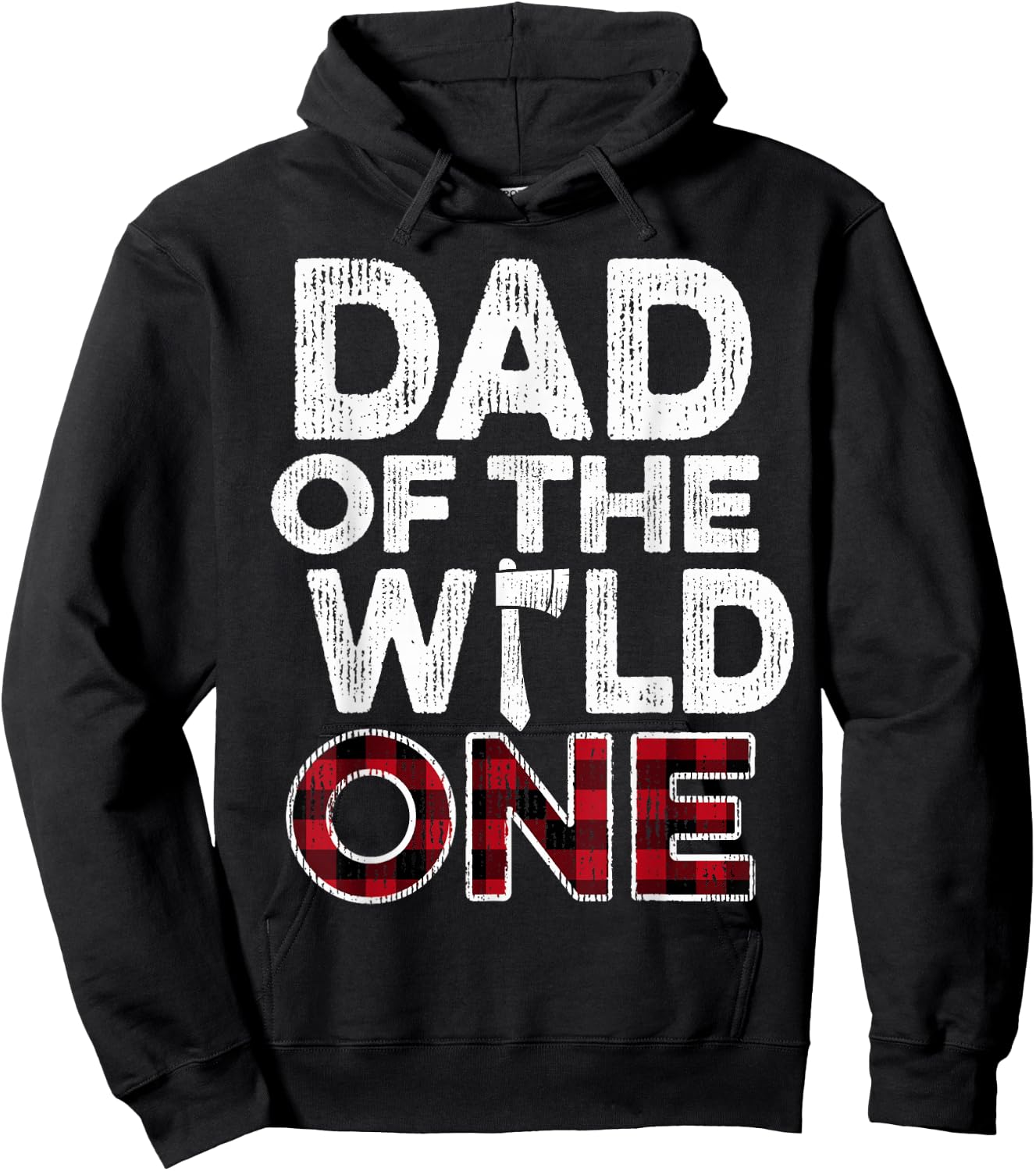 Dad Of The Wild One Lumberjack First Birthday Baby Shower Hoodie - Hoodie | Black