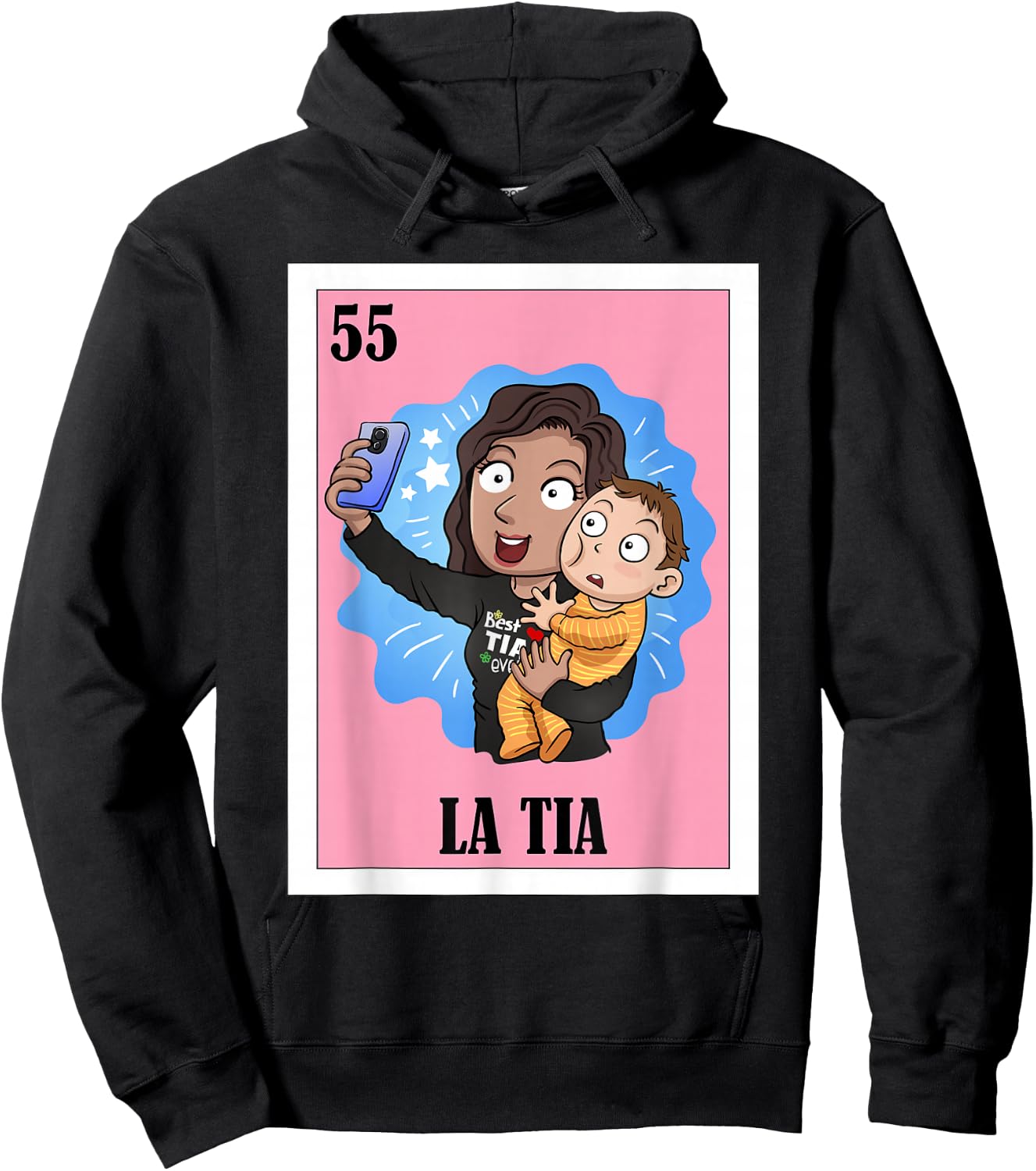 Funny Mexican Design for Aunt - La Tia Hoodie - Hoodie | Black