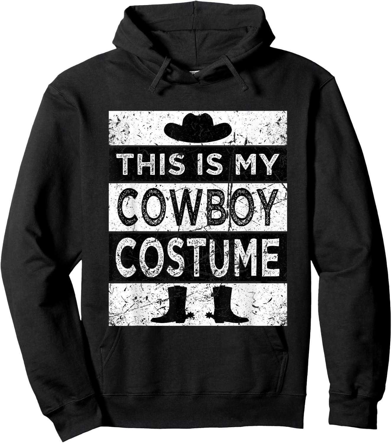 Cowboy Costume Country Western Costume Men Women Kids Hoodie - Hoodie | Black