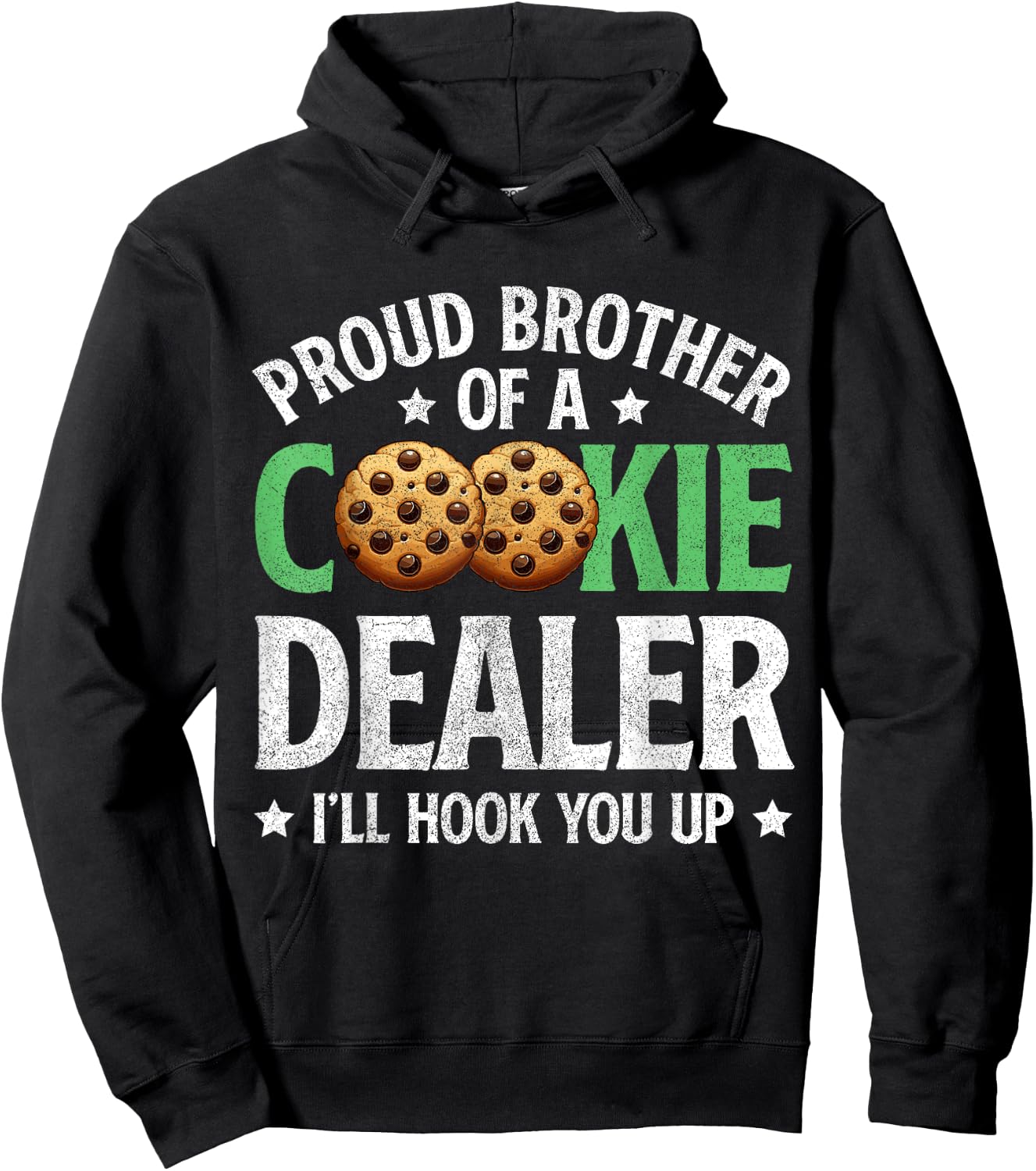 Proud Brother Of A Cookie Dealer Girl Leader Scout Dealer Hoodie - Hoodie | Black