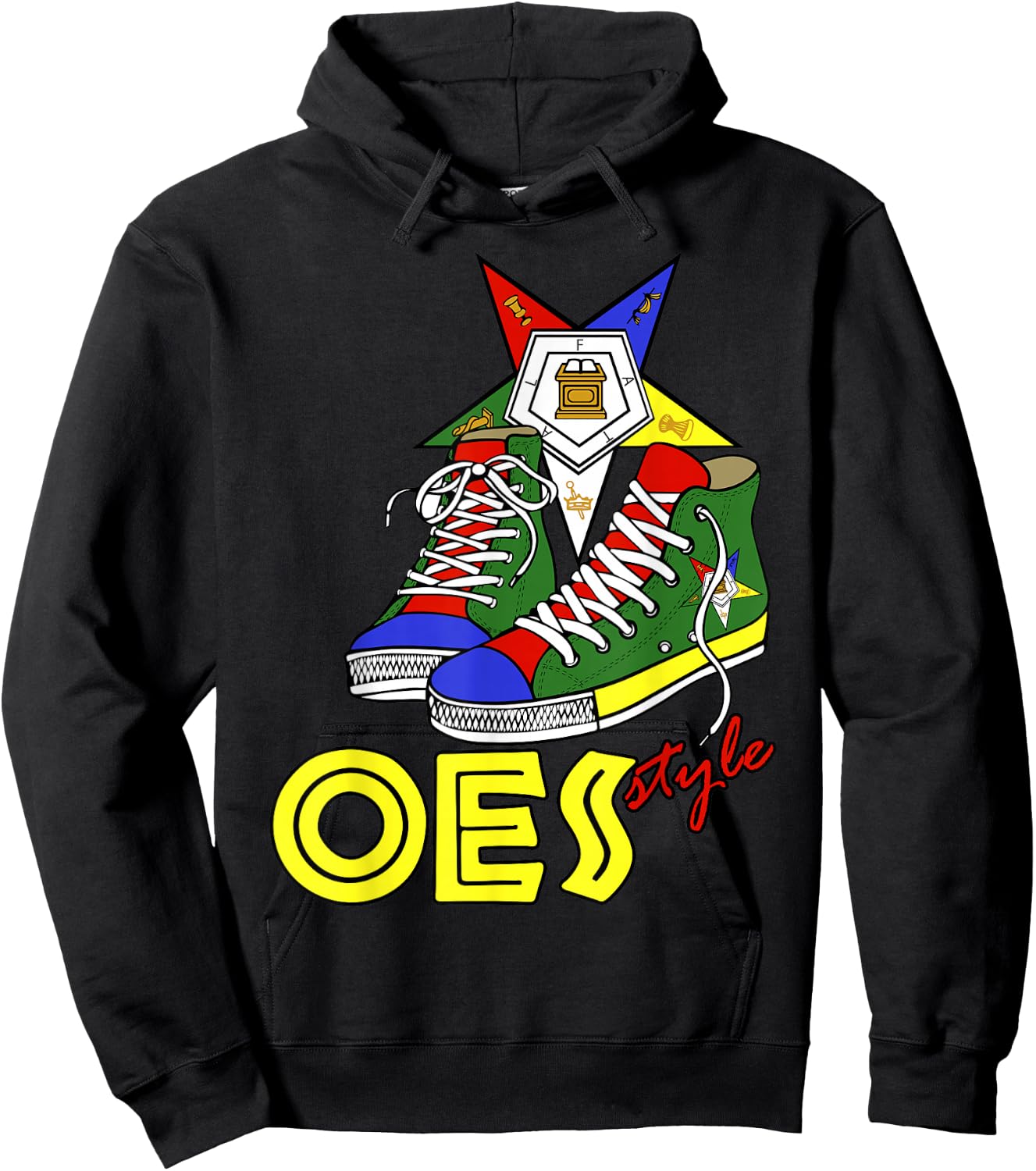 OES High top Sneaker Style of The Eastern Star Parents' Day Hoodie - Hoodie | Black