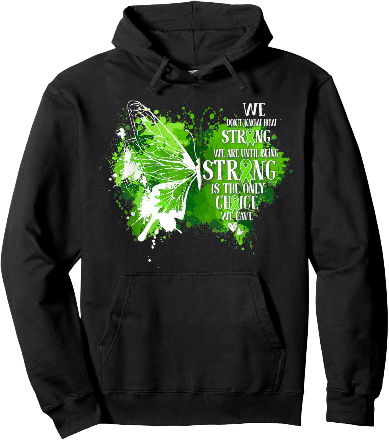 You Never Know How Strong You Are Butterfly Mental Health Hoodie - Hoodie | Black