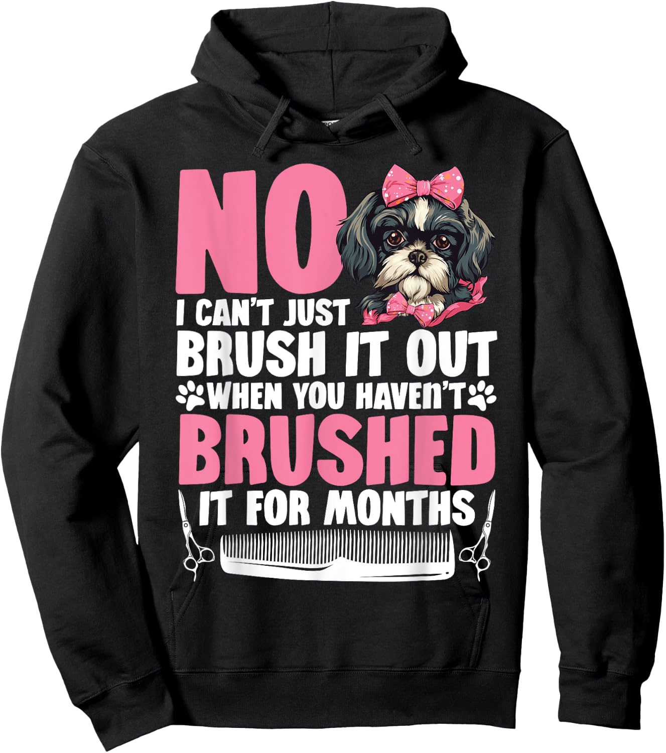 Dog Hairdresser Salon Dog Grooming Smock Dog Groomer Women Kids Hoodie - Hoodie | Black
