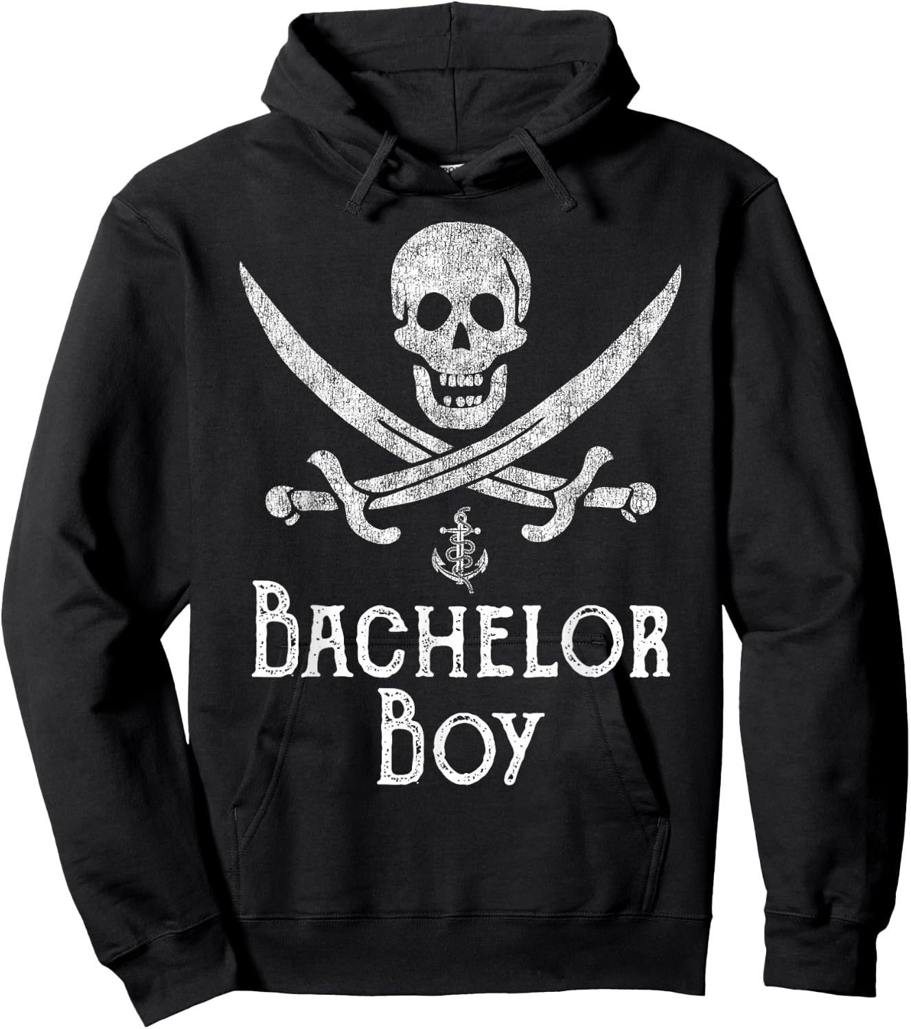 Bachelor Party Shirt Funny Pirate Skull Sword Groom Gift Hoodie - Hoodie | Black