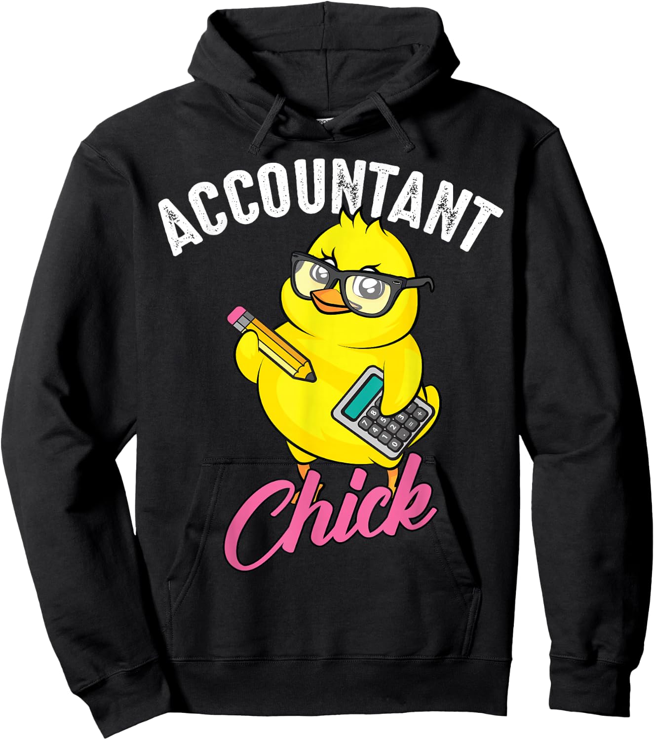 Funny Accountant Chick Gift CPA Bookkeeper Auditor Women Hoodie - Hoodie | Black