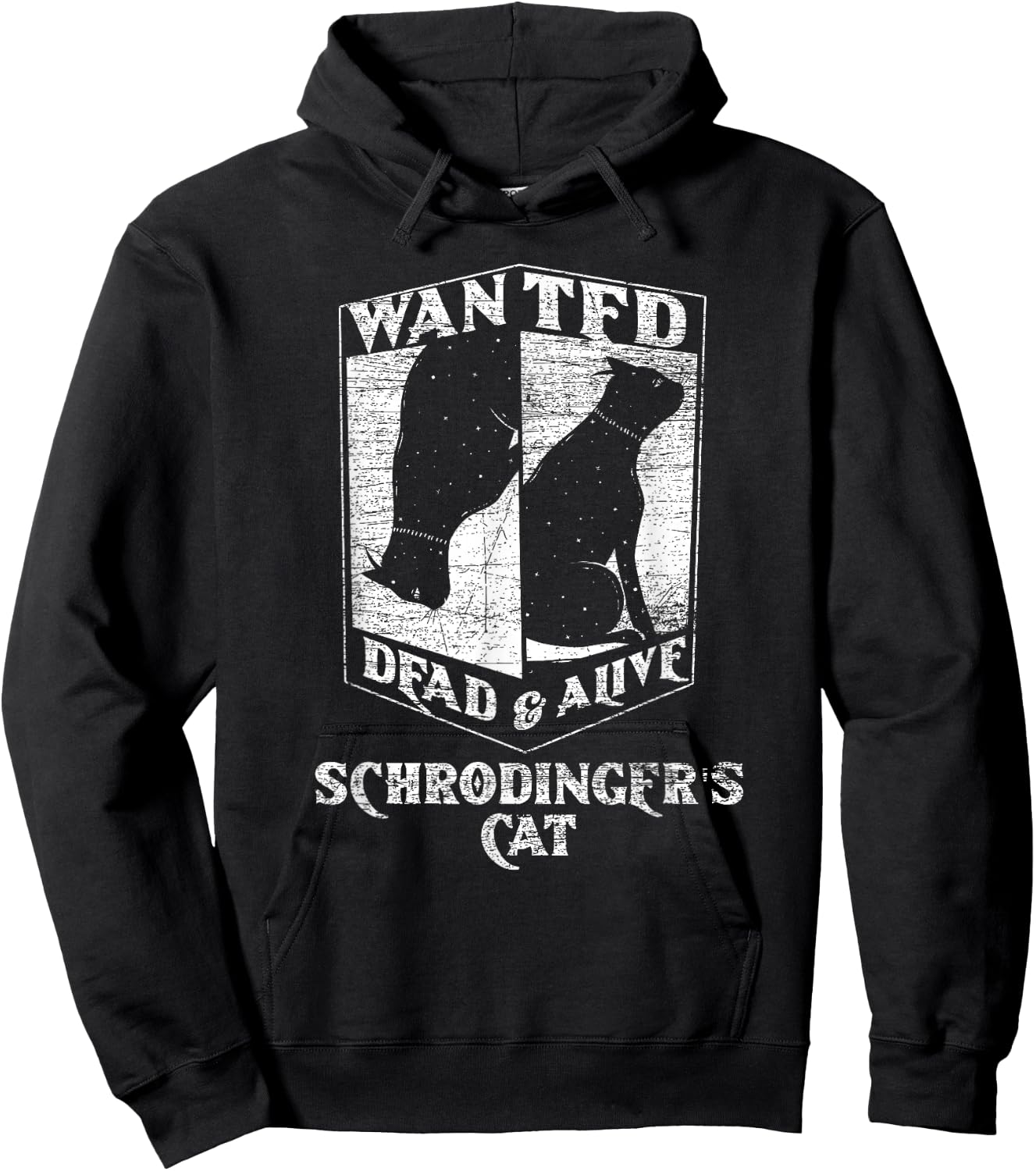 Science Funny Physics Wanted Dead & Alive Schrödingers Cat Hoodie - Hoodie | Black