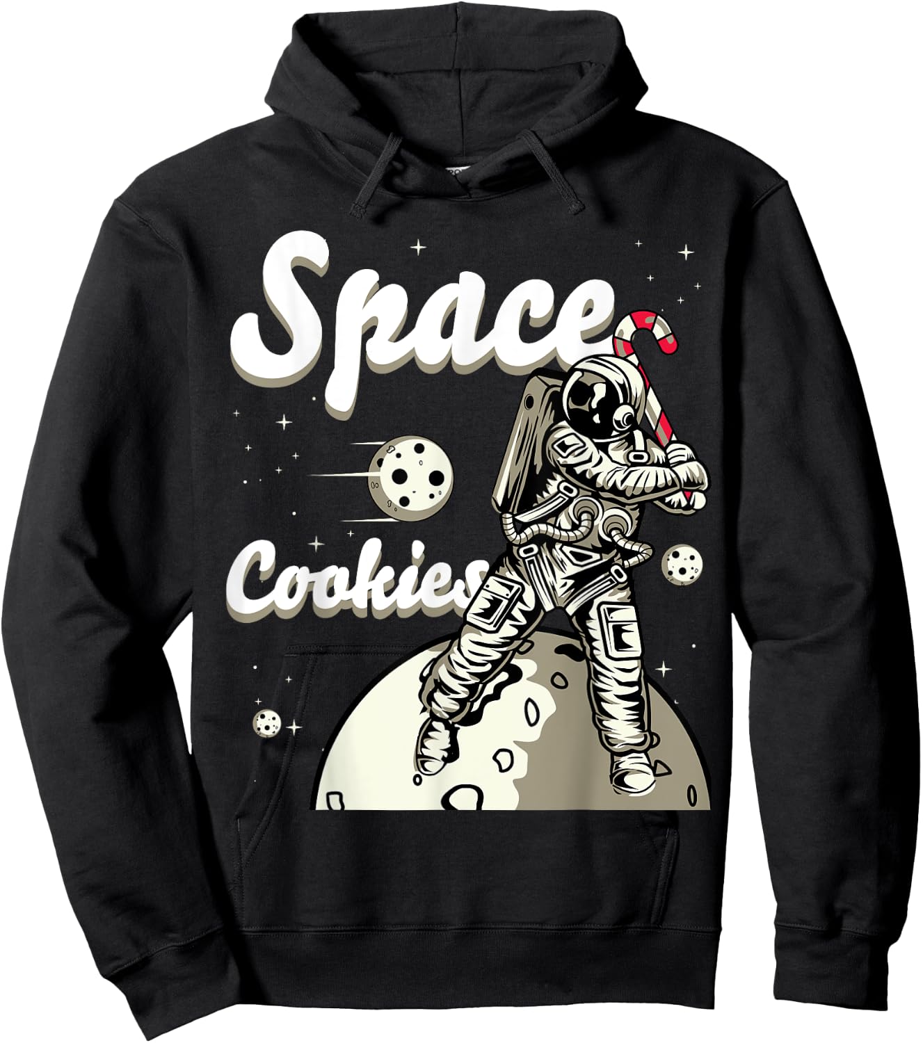 Space Cookies Xmas Weed - Christmas Marijuana Hoodie - Hoodie | Black