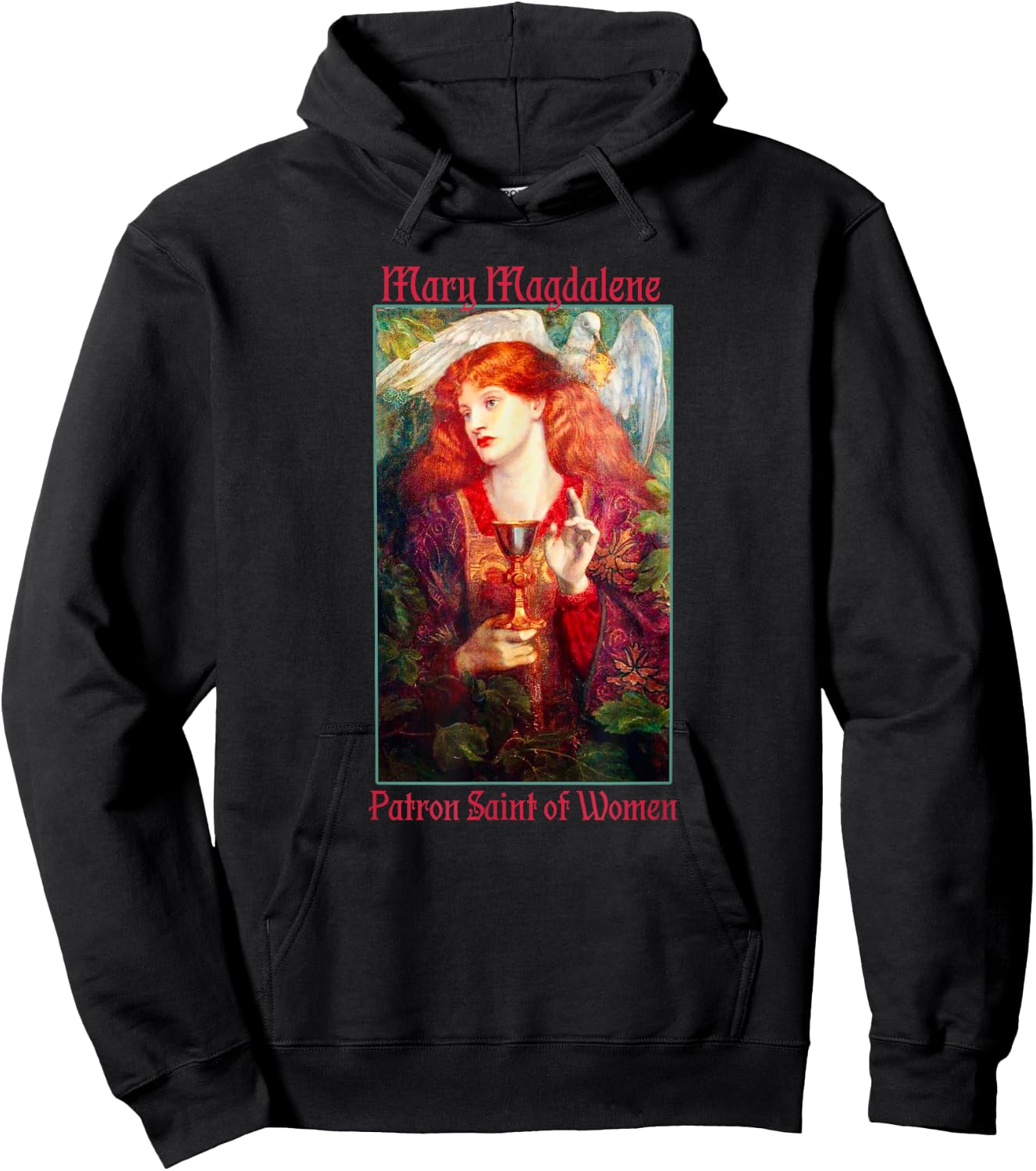 St. Mary Magdalene Patron Saint of Women Rosetti Painting Hoodie - Hoodie | Black