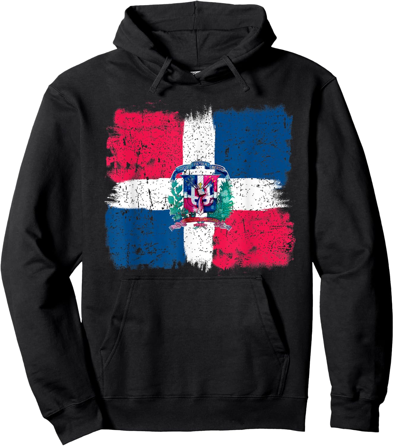 Dominican Republic Flag Shirt Painted Republica Dominicana Hoodie - Hoodie | Black