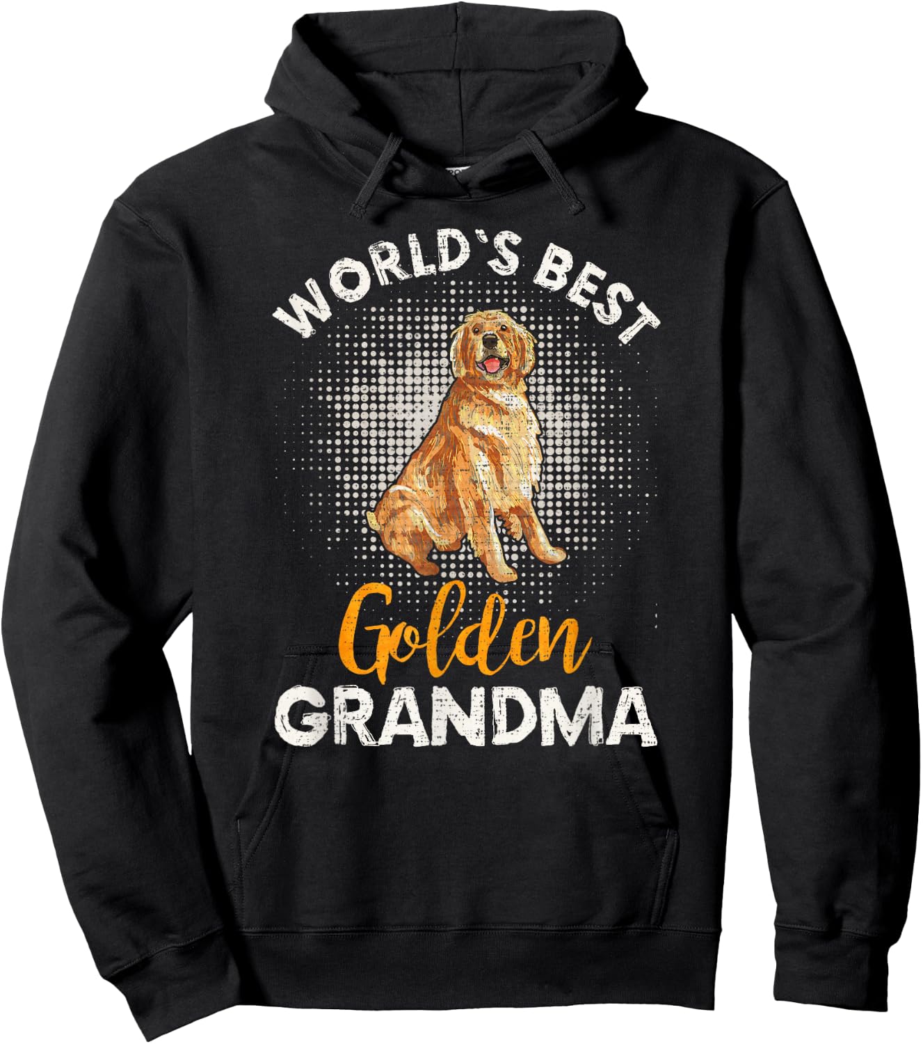 World's Best Golden Retriever Grandma Funny Puppy Lover Hoodie - Hoodie | Black