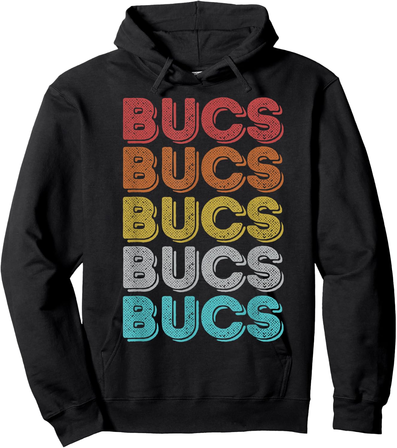 Vintage Retro Bucs Hoodie - Hoodie | Black