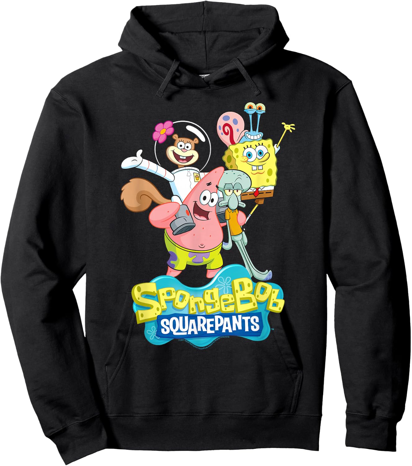 SpongeBob SquarePants Sandy, Patrick, Gary and Squidward Hoodie - Hoodie | Black