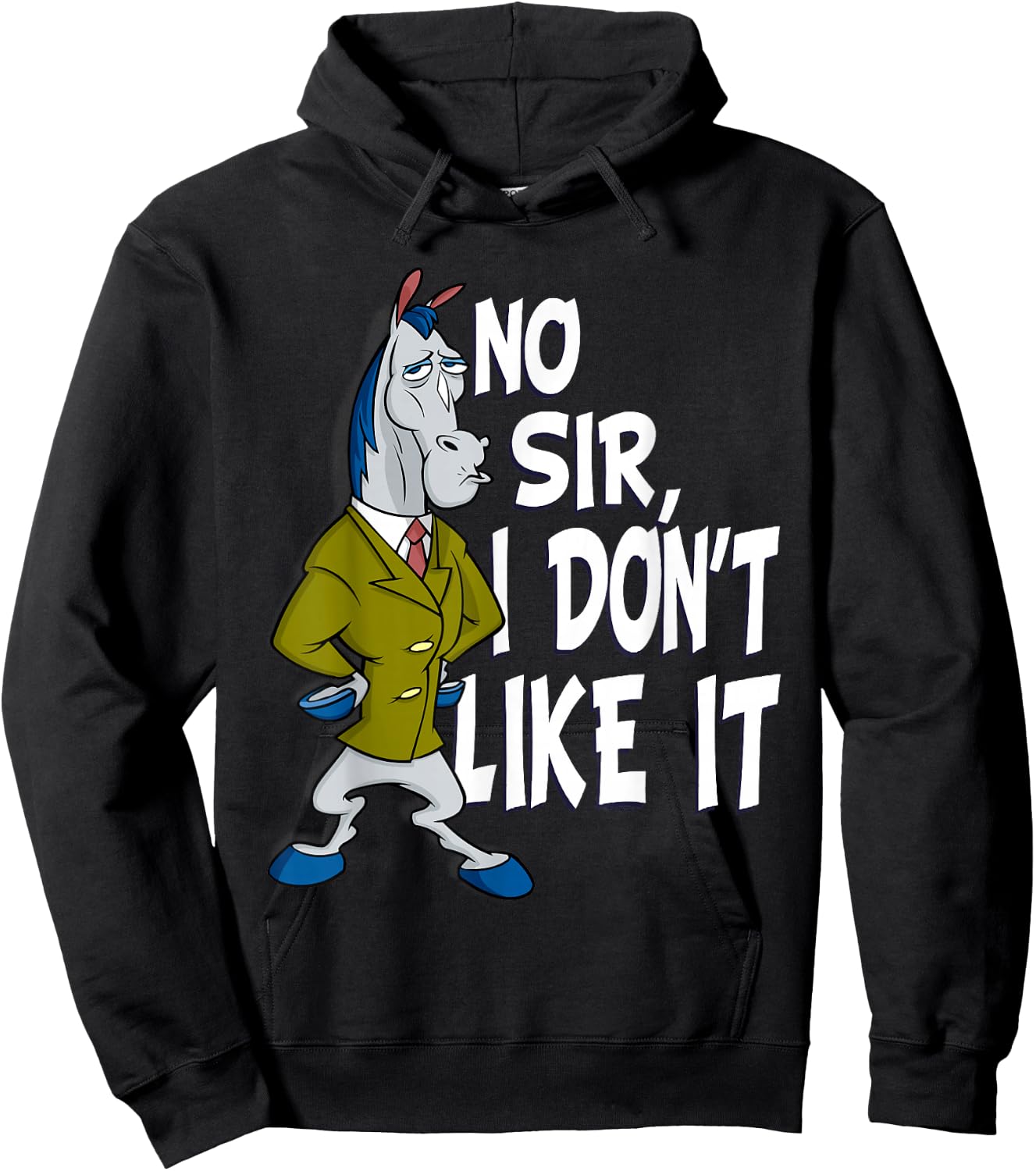 Ren and Stimpy No Sir Mr. Horse Hoodie - Hoodie | Black