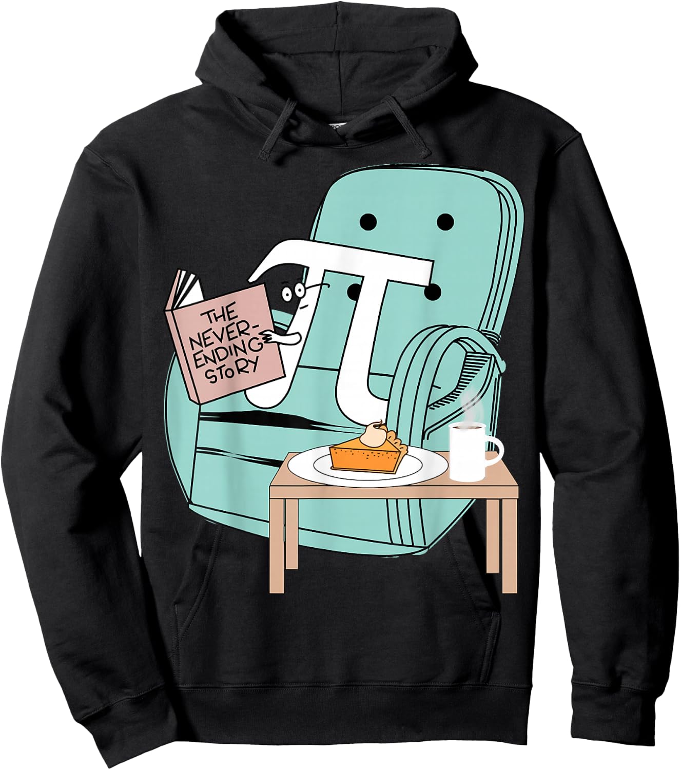 Never Ending Funny Story Pi Day Celebration Math Hoodie - Hoodie | Black