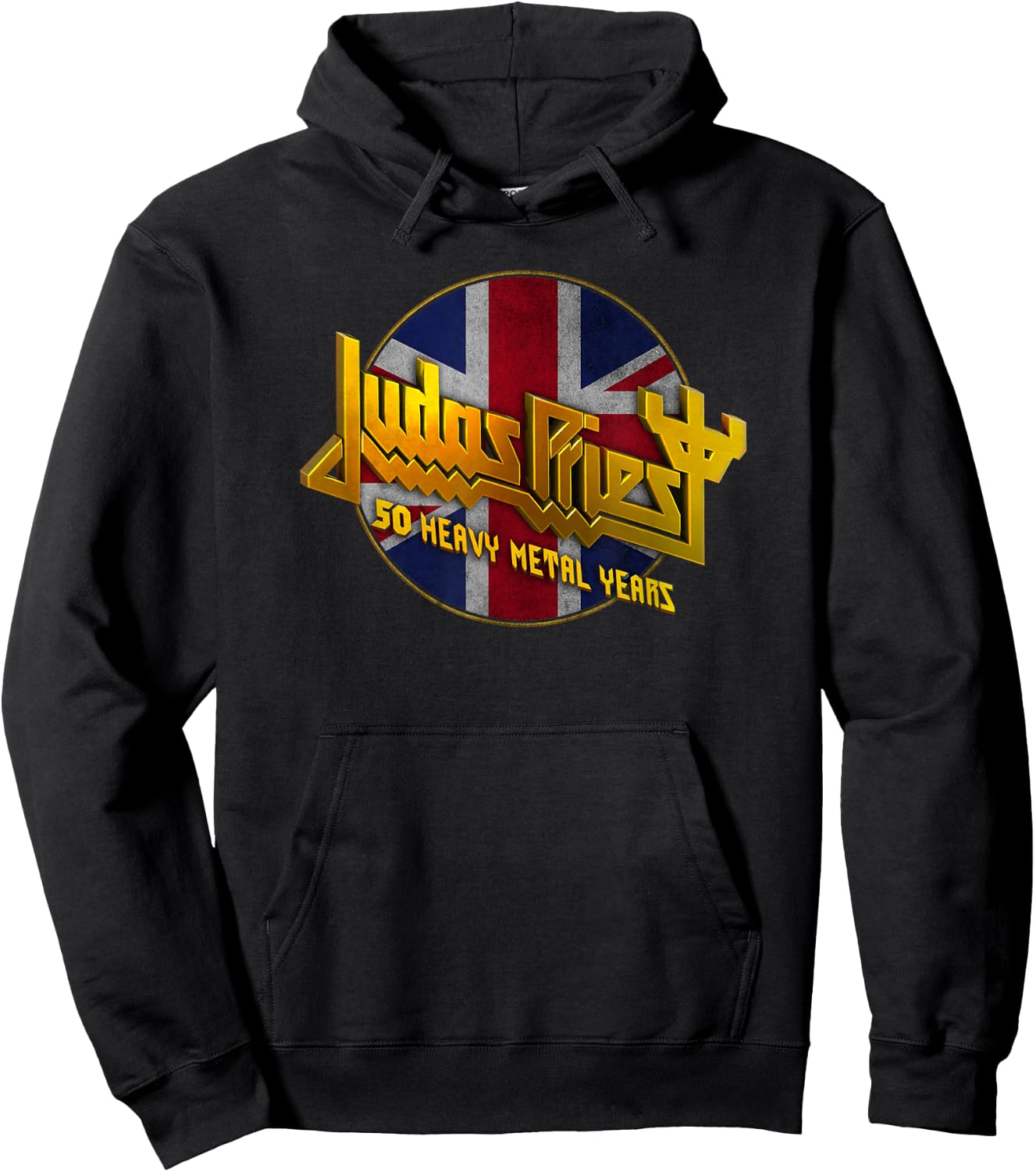 Judas Priest – 50 Years Union Jack Circle Hoodie - Hoodie | Black