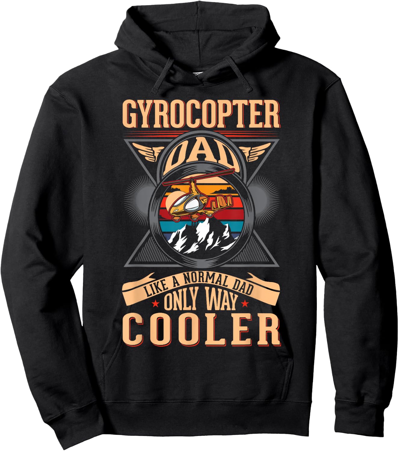 Gyrocopter Dad Gyroplane Autogyro Hoodie - Hoodie | Black