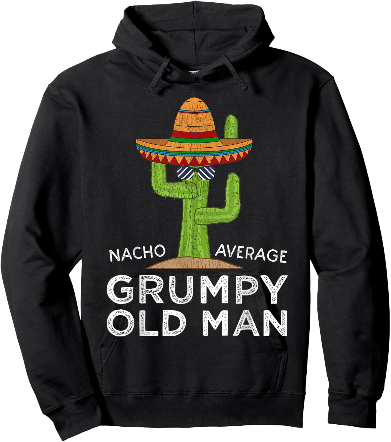 Fun Hilarious Funny Grumpy Old Man Hoodie - Hoodie | Black