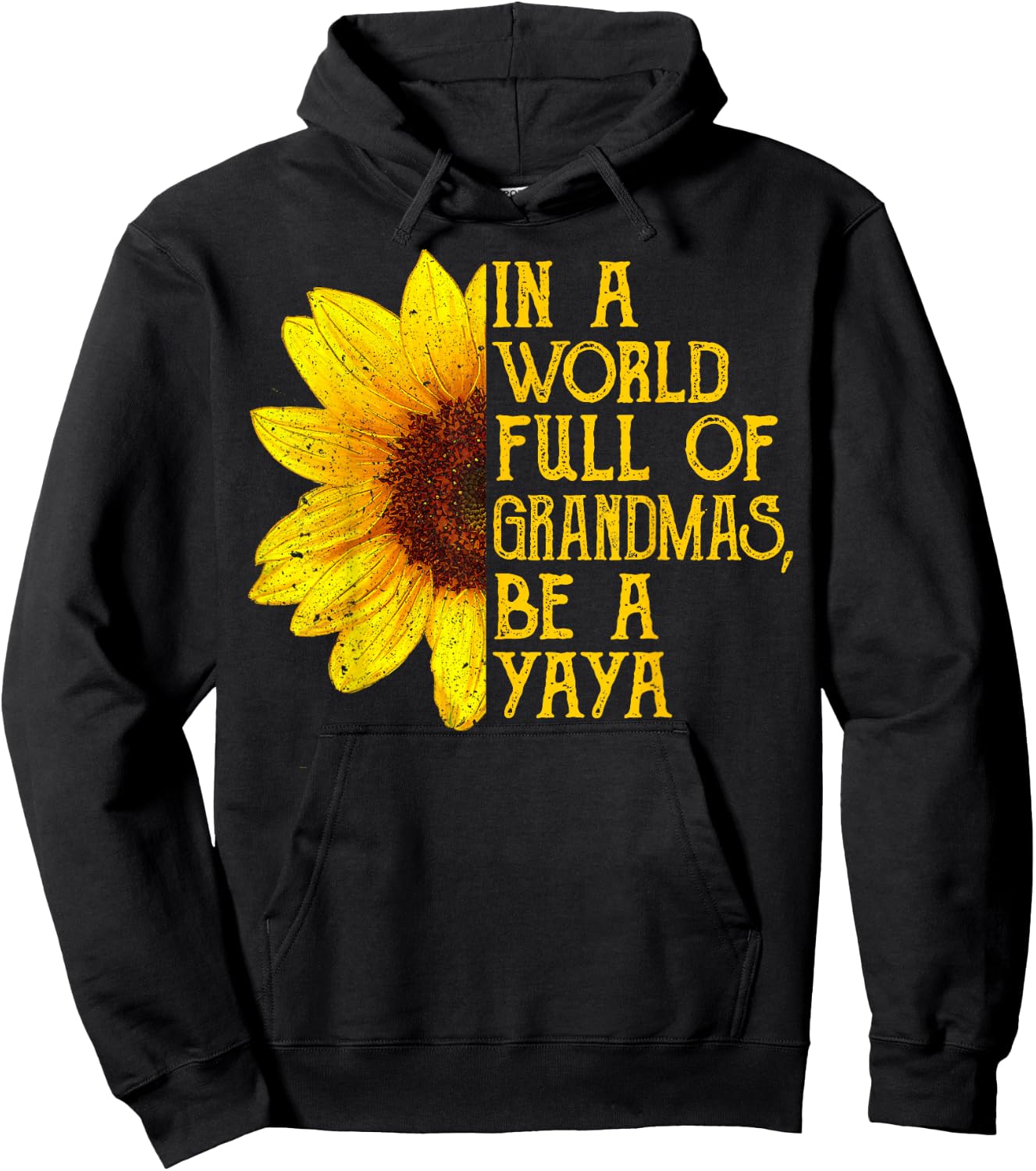 In A World Full Of Grandmas Be A Yaya Apparel, Greek Grandma Hoodie - Hoodie | Black