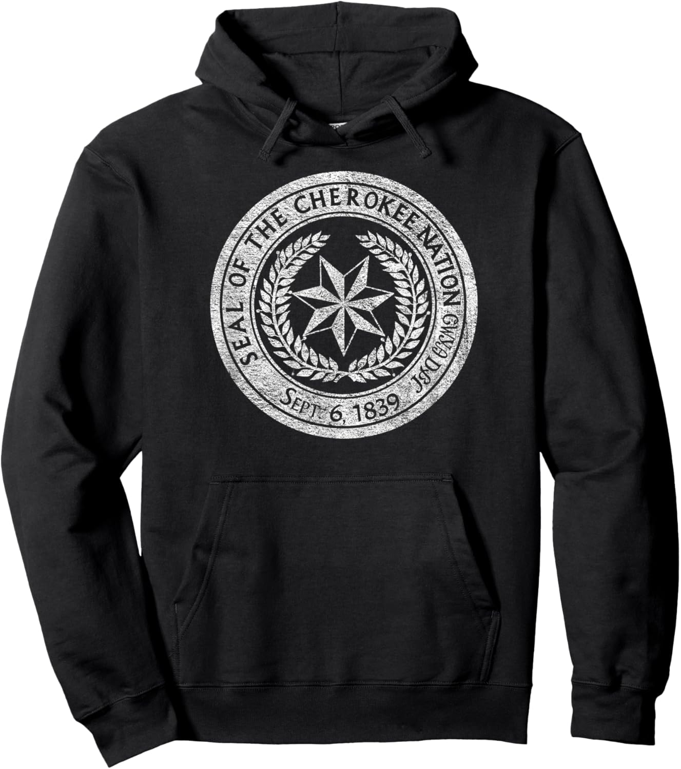 Cherokee Nation Seal Native American Tribe Pride Honor Hoodie - Hoodie | Black