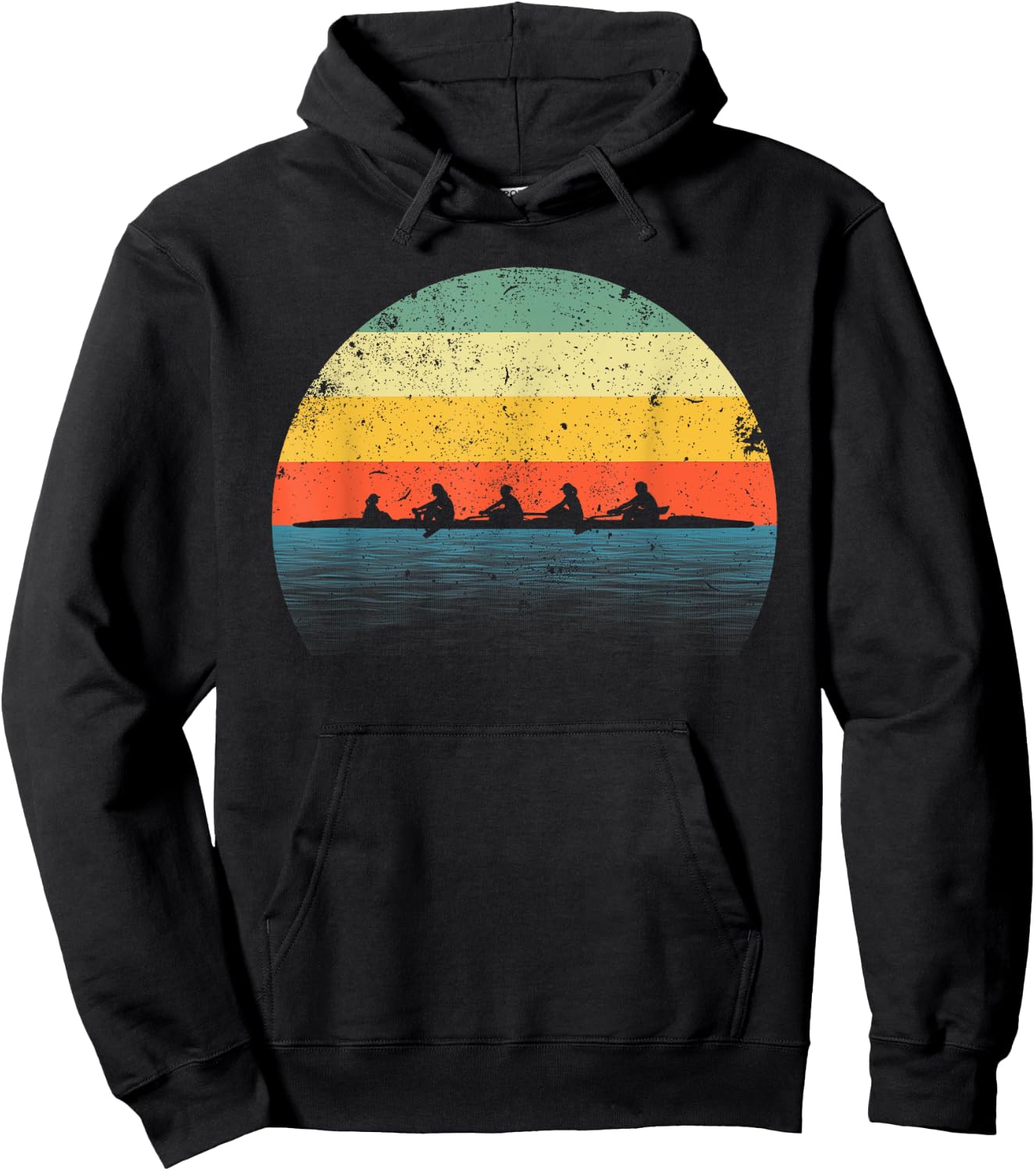 Rowing Art Women Row Team Crew Boat Rower Coxswain Hoodie - Hoodie | Black