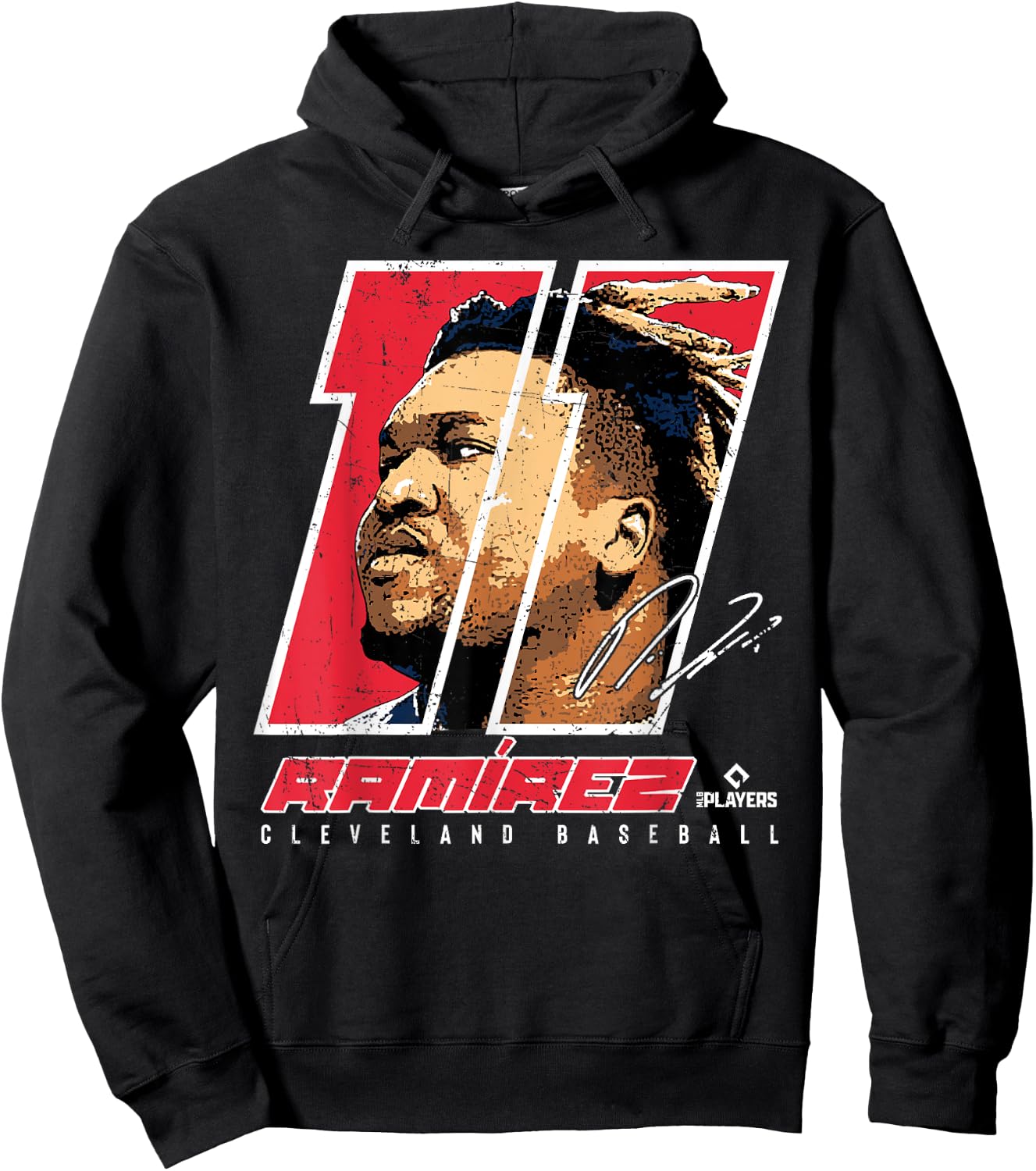 Jose Ramirez - Silhouette Enriquito Cleveland MLBPA Hoodie - Hoodie | Black