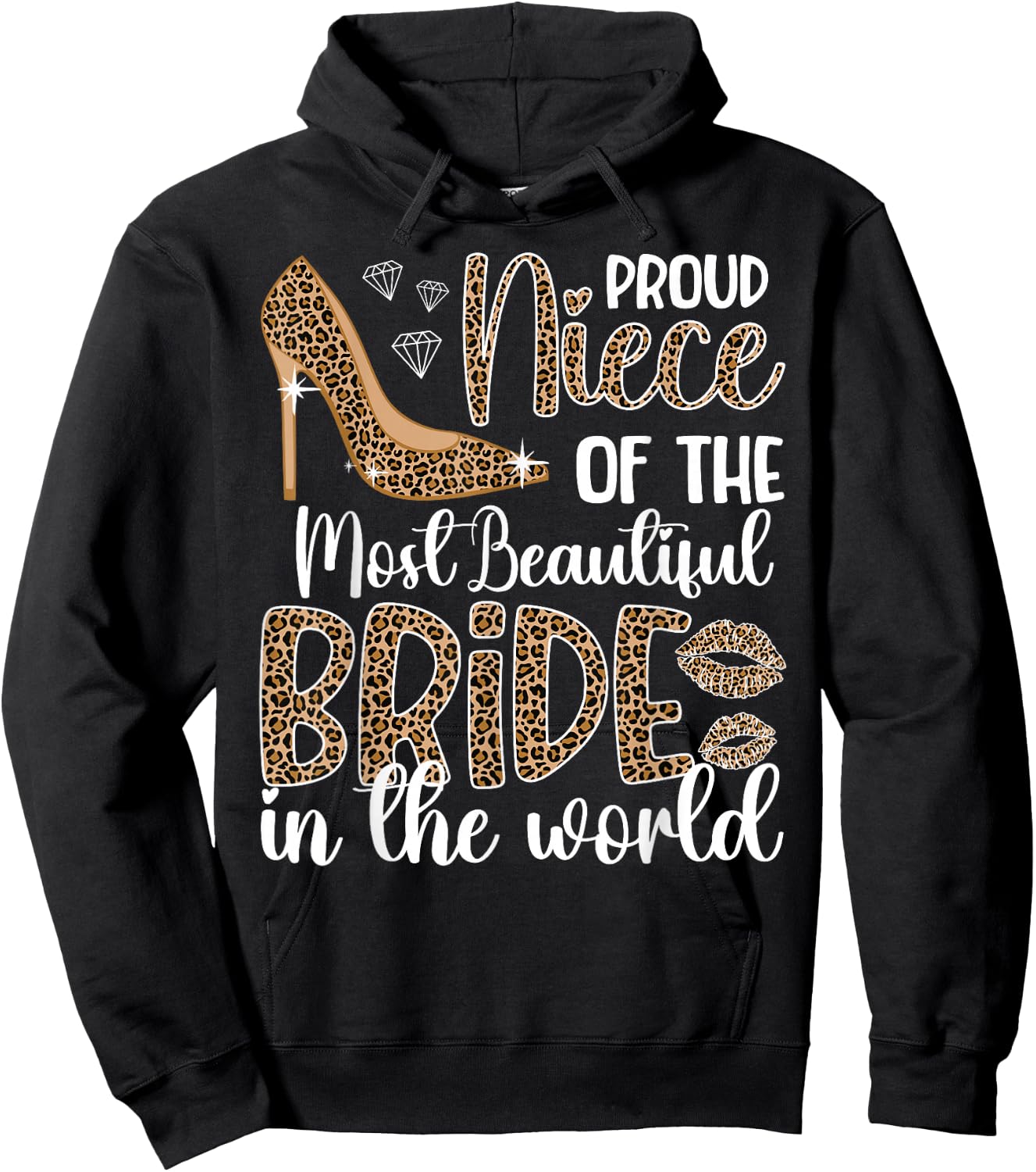 Proud Niece Of The Bride Niece Bride's Niece Hoodie - Hoodie | Black