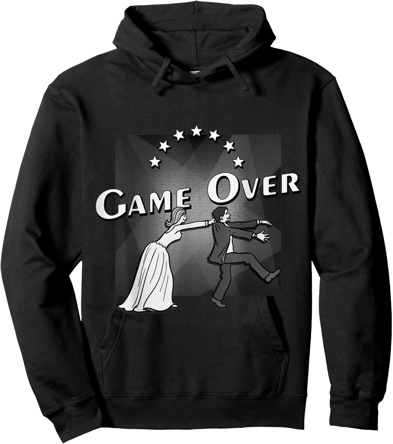 Game Over: Wedding. Funny Wedding Gift Hoodie - Hoodie | Black