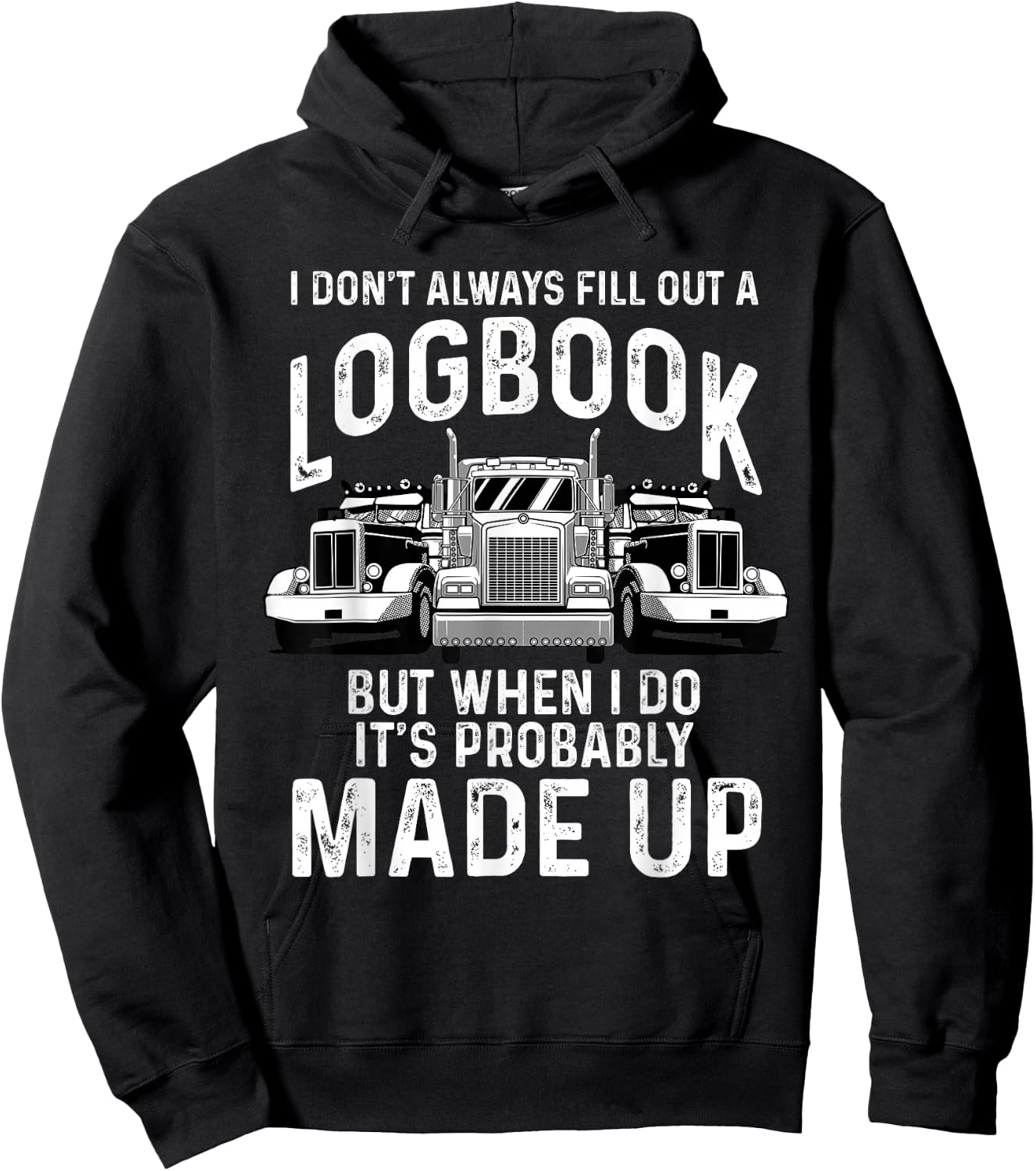 Funny Trucker Gift Truck Drivers Big Rig Men Trucking Hoodie - Hoodie | Black