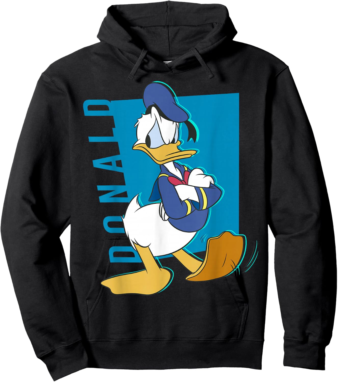 Disney Mickey and Friends Donald Duck Pop Art Portrait Hoodie - Hoodie | Black