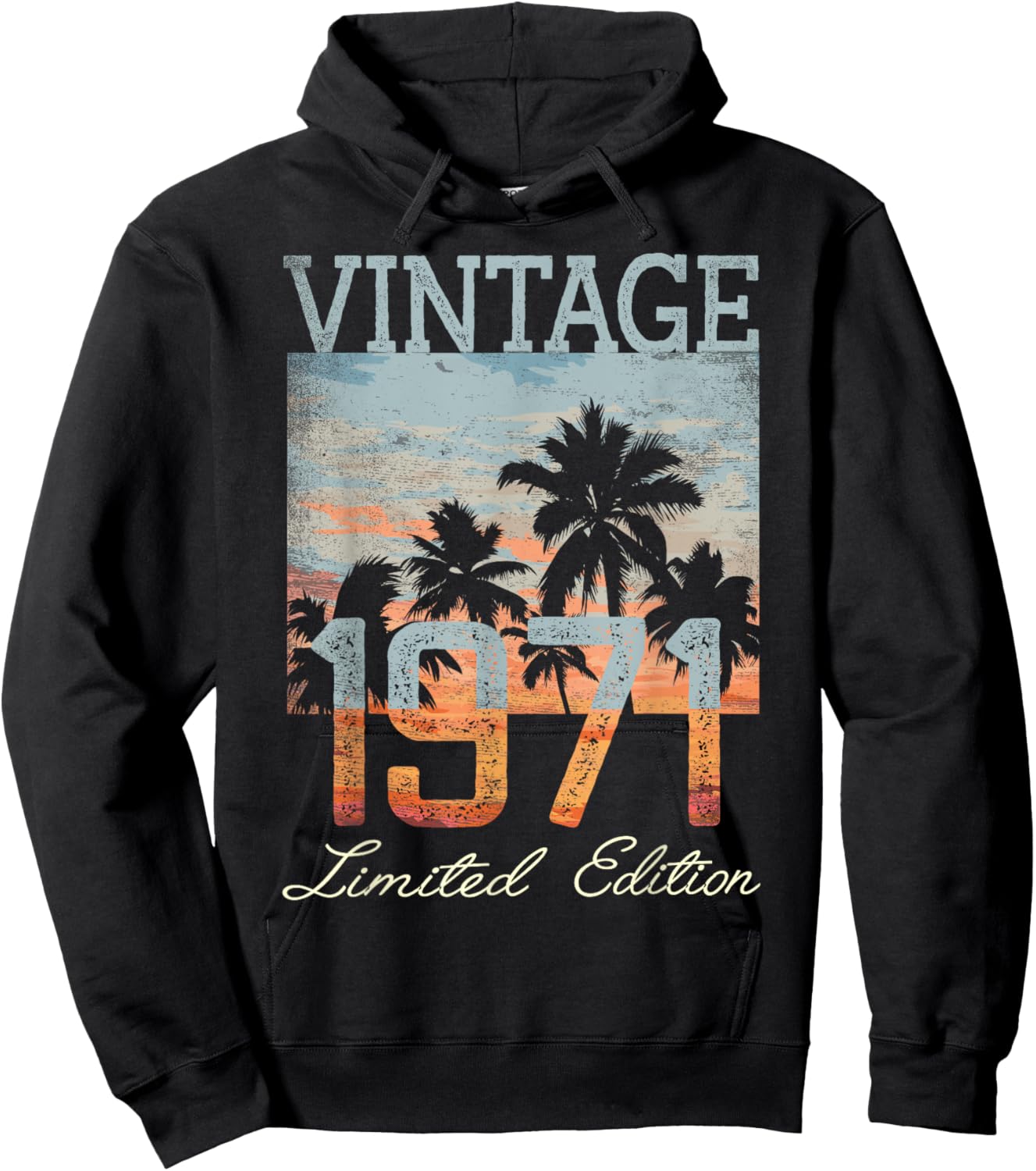 Vintage 1971 Limited Edition 54th Birthday 54 Year Old Gifts Hoodie - Hoodie | Black