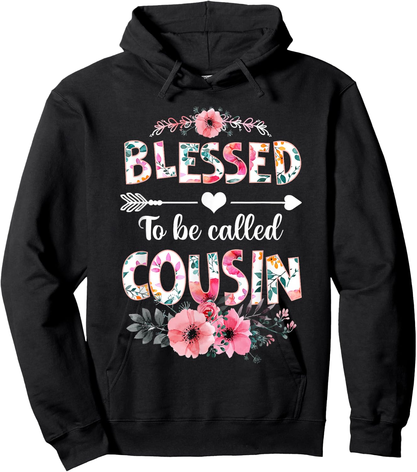 Blessed to be called Cousin Shirt Funny Cousin Mother's Day Hoodie - Hoodie | Black