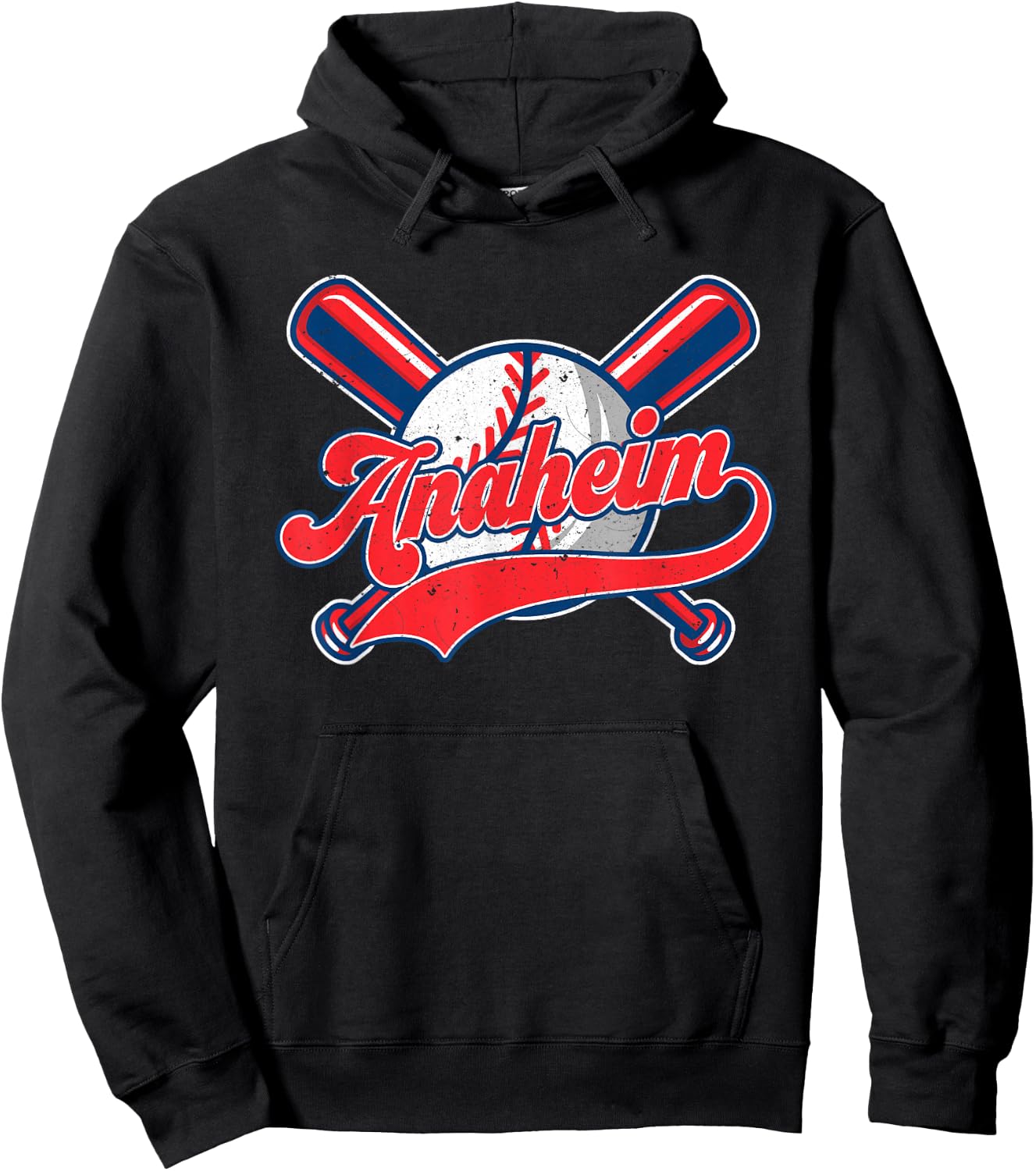 Retro Anaheim California Baseball Vintage Men Women Kids Hoodie - Hoodie | Black