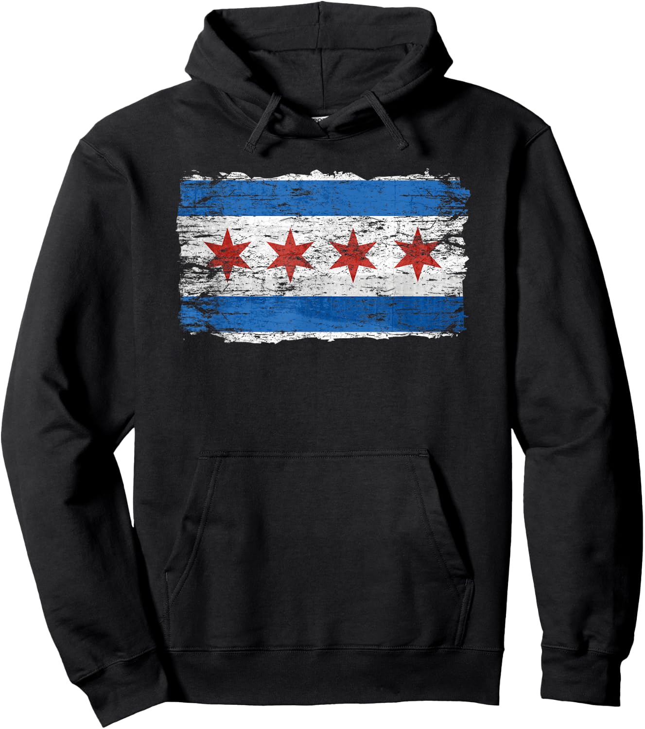 Chicago Flag Proud Citizen Traveler Fan Hoodie - Hoodie | Black