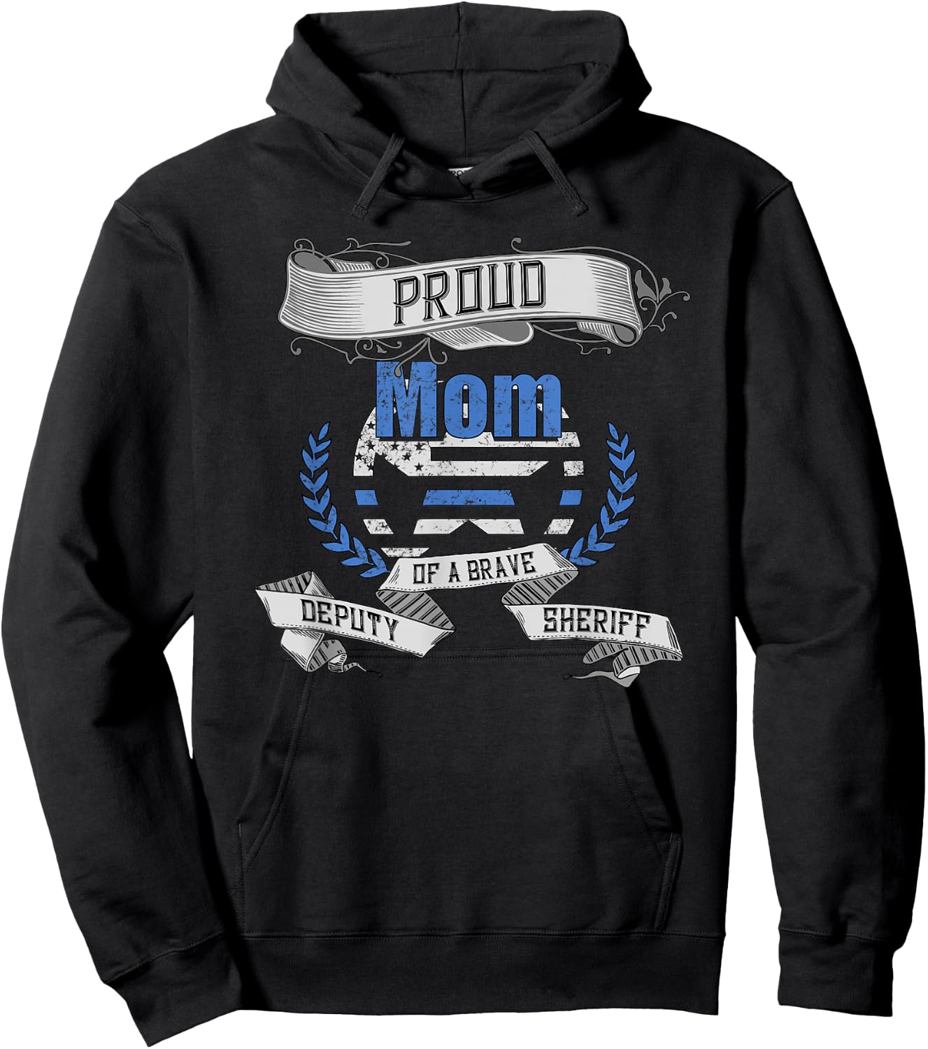 Deputy Sheriff Shirt Proud Mom Hoodie - Hoodie | Black