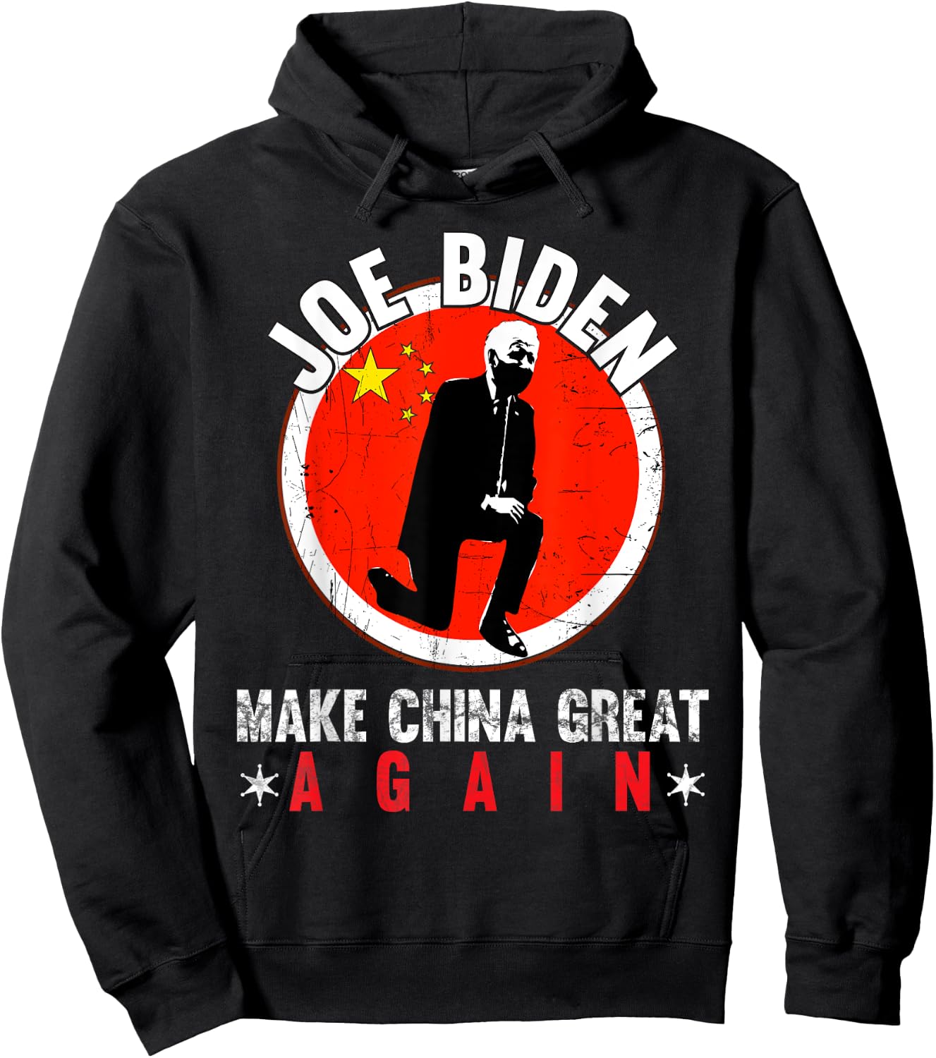Joe Biden Make China Great Again Funny Sarcastic Anti-Biden Hoodie - Hoodie | Black
