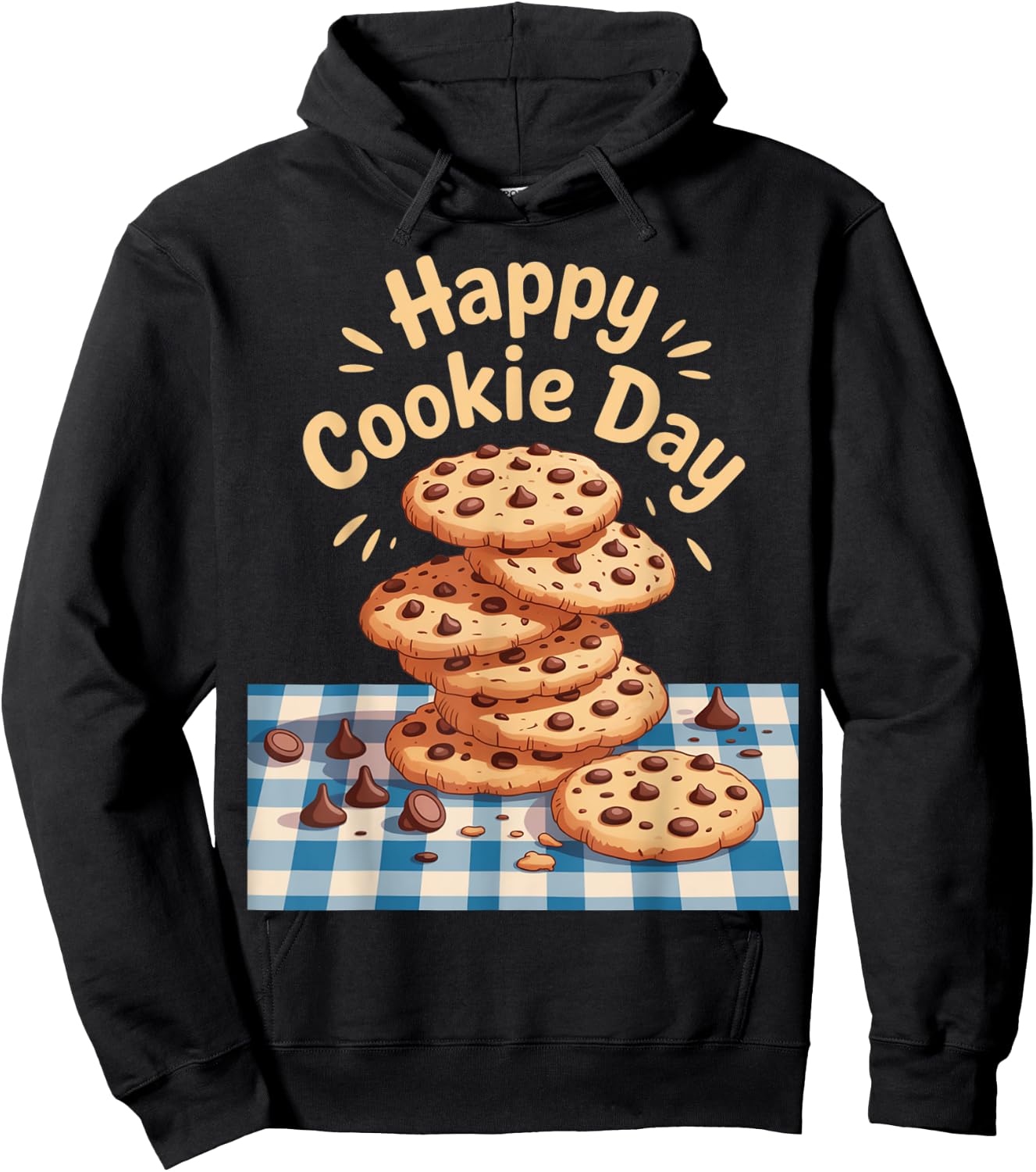 Funny Cookie Lover Saying for National Cookie Day Vibes Hoodie - Hoodie | Black