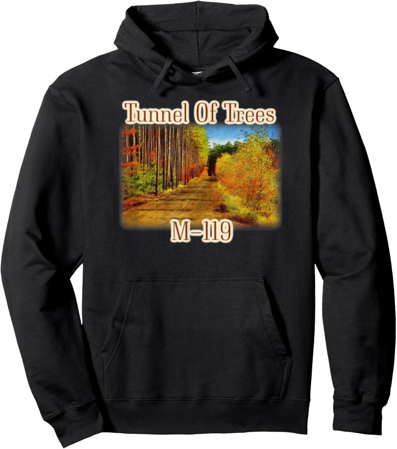 Michigan Michigander Great Lakes M-119 Tunnel Of Trees Gift Hoodie - Hoodie | Black