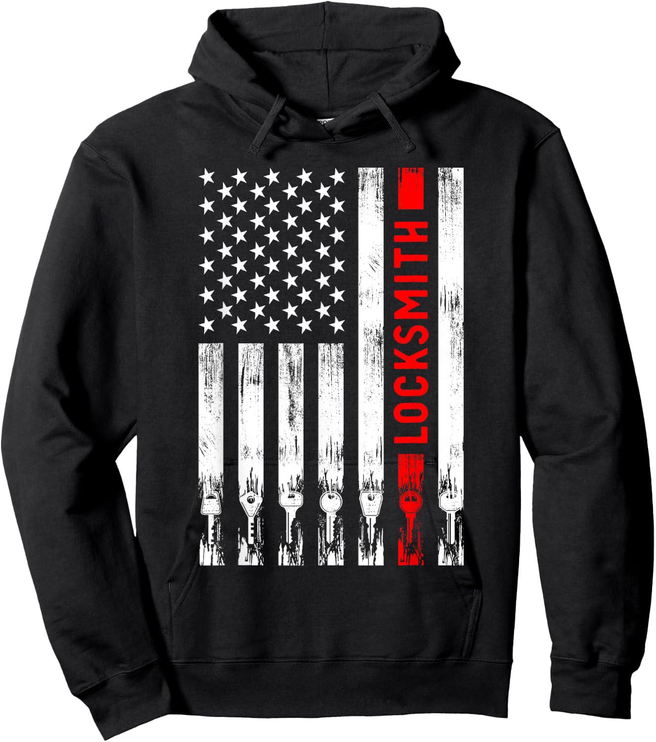 Cool Locksmith Art Women American Flag Lock Picker Hoodie - Hoodie | Black