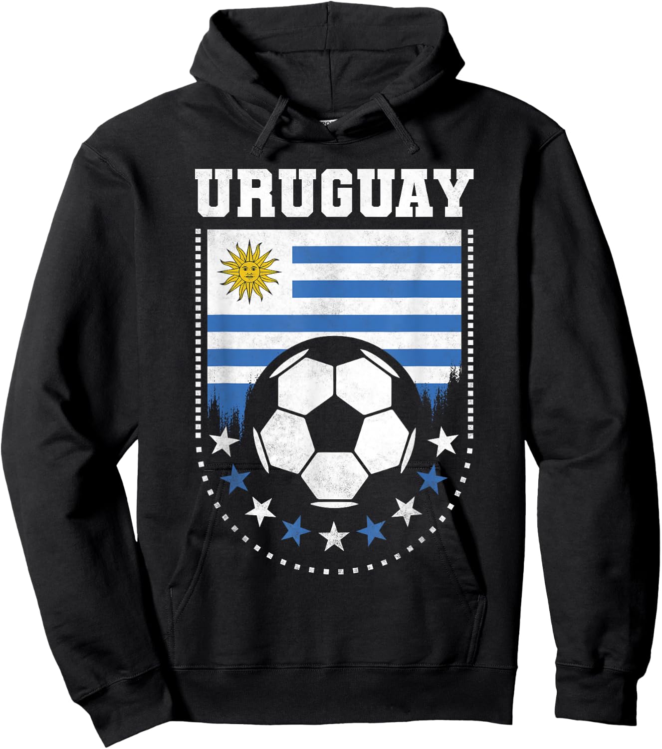 Uruguay Flag Soccer Fan Hoodie - Hoodie | Black