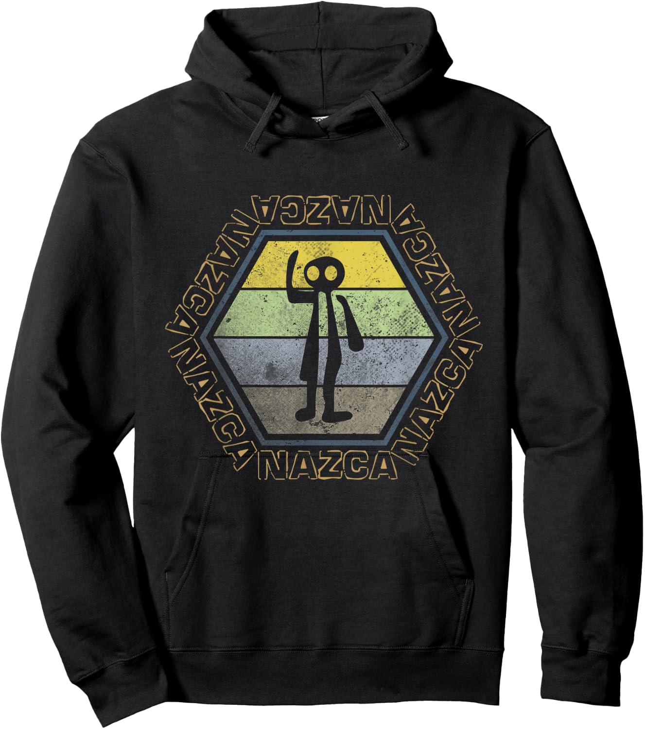 Nazca Lines -Spaceman Astronaut Retro Pop Art Peru Alien Hoodie - Hoodie | Black