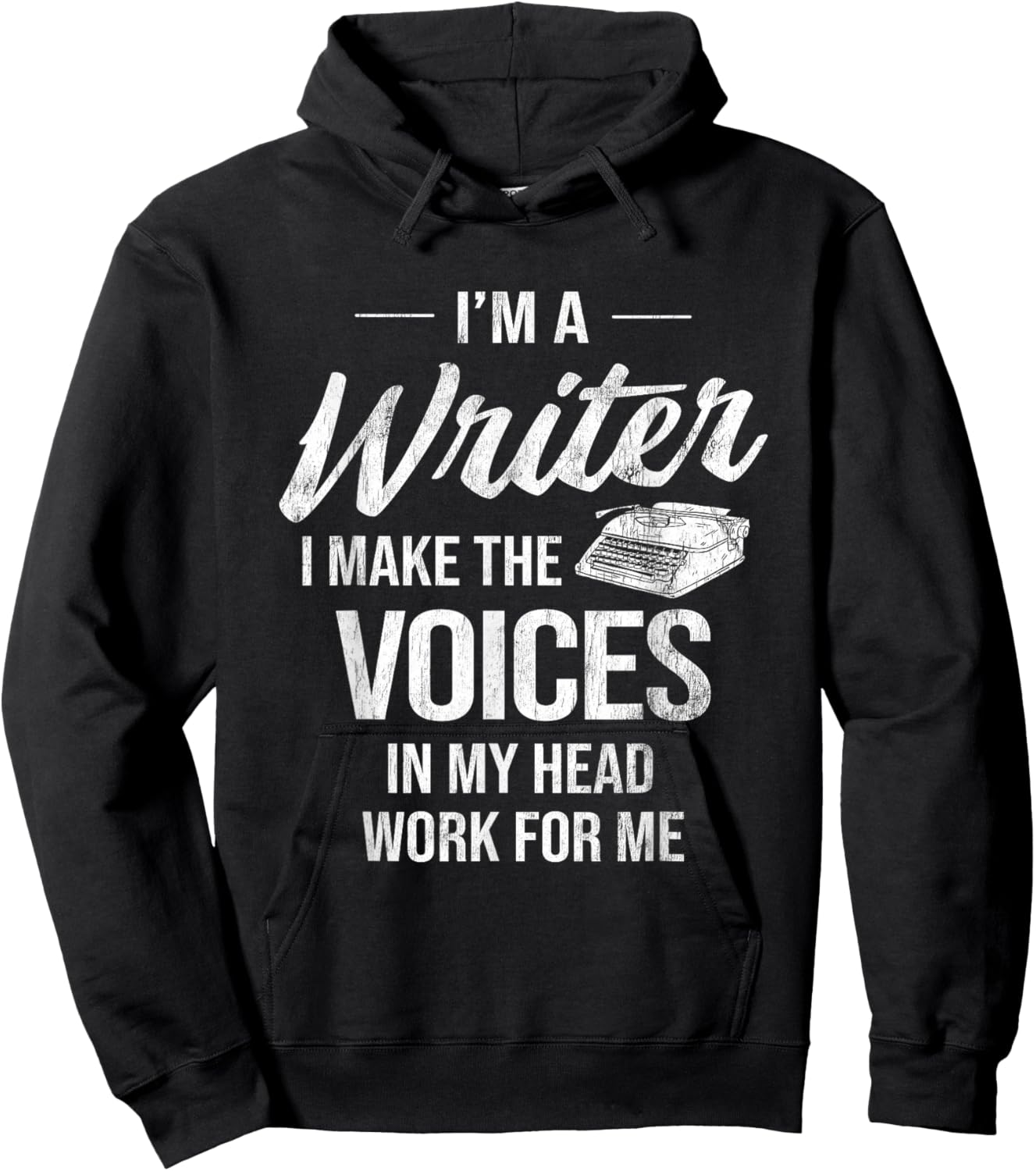 Voice in My Head Work for Me Author Writer Hoodie - Hoodie | Black