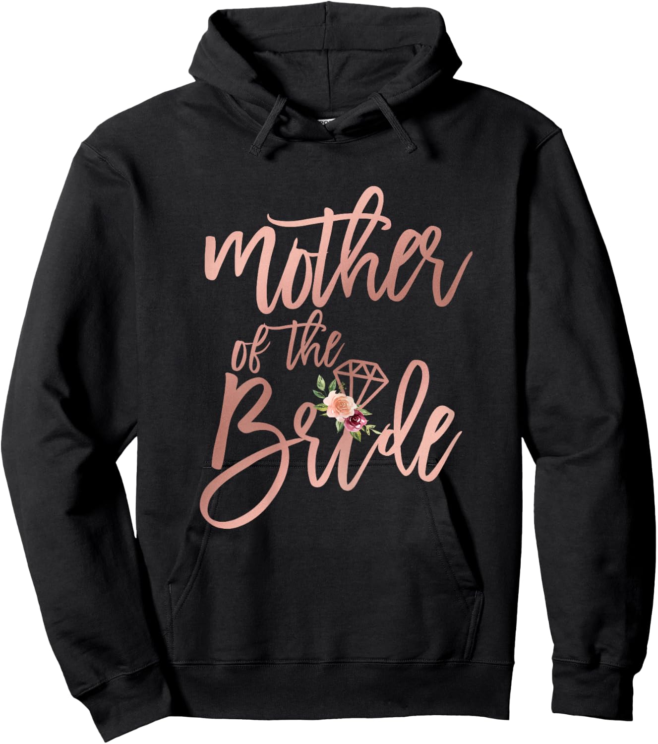 Wedding Shower for Mom from Bride Mother of the Bride Floral Hoodie - Hoodie | Black