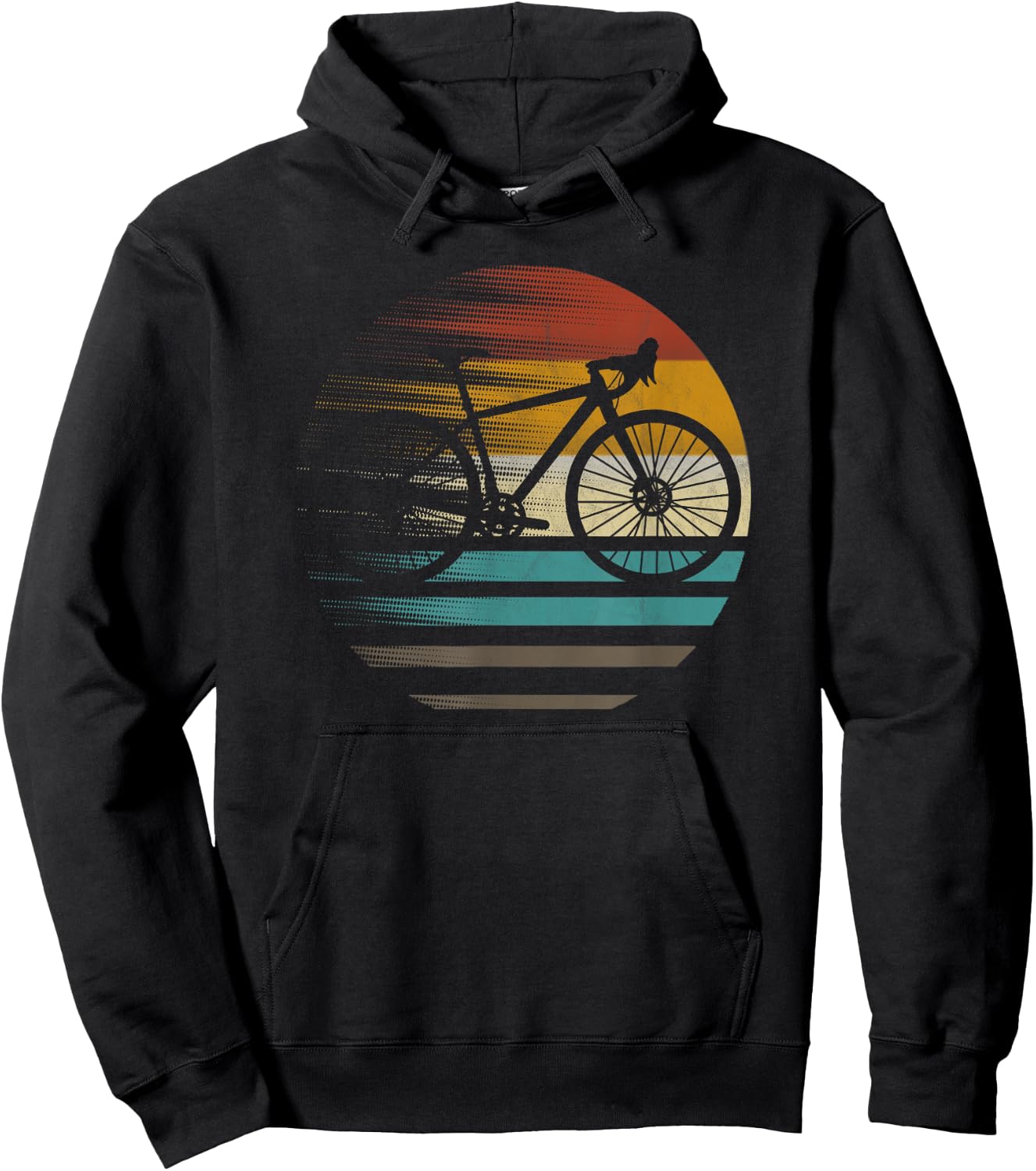 Gravelbike gravel bike gift retro vintage Hoodie - Hoodie | Black