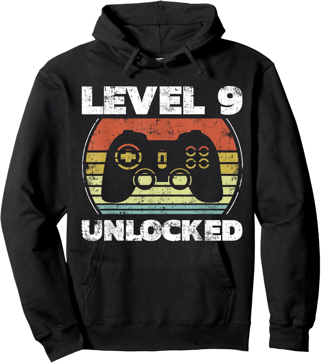 Level 9 Unlocked Funny Video Gamer 9th Birthday Hoodie - Hoodie | Black