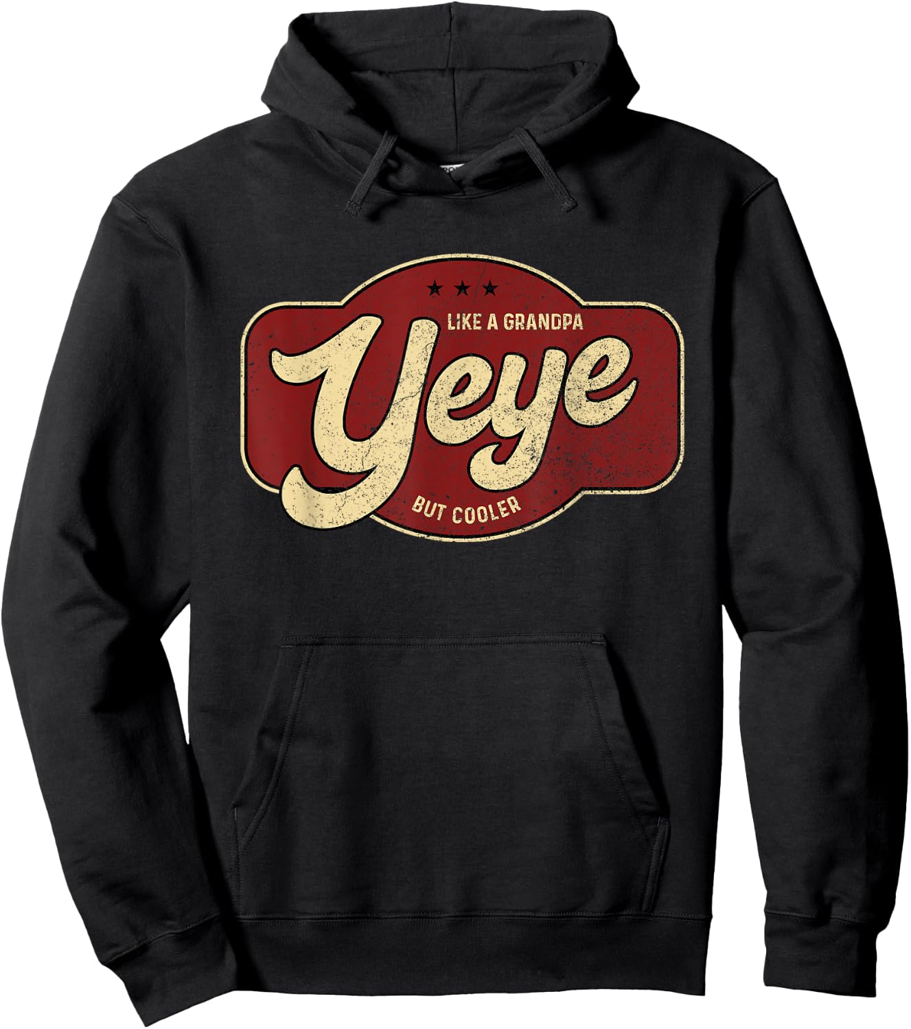 Vintage Yeye Like a Grandpa but Cooler Hoodie - Hoodie | Black