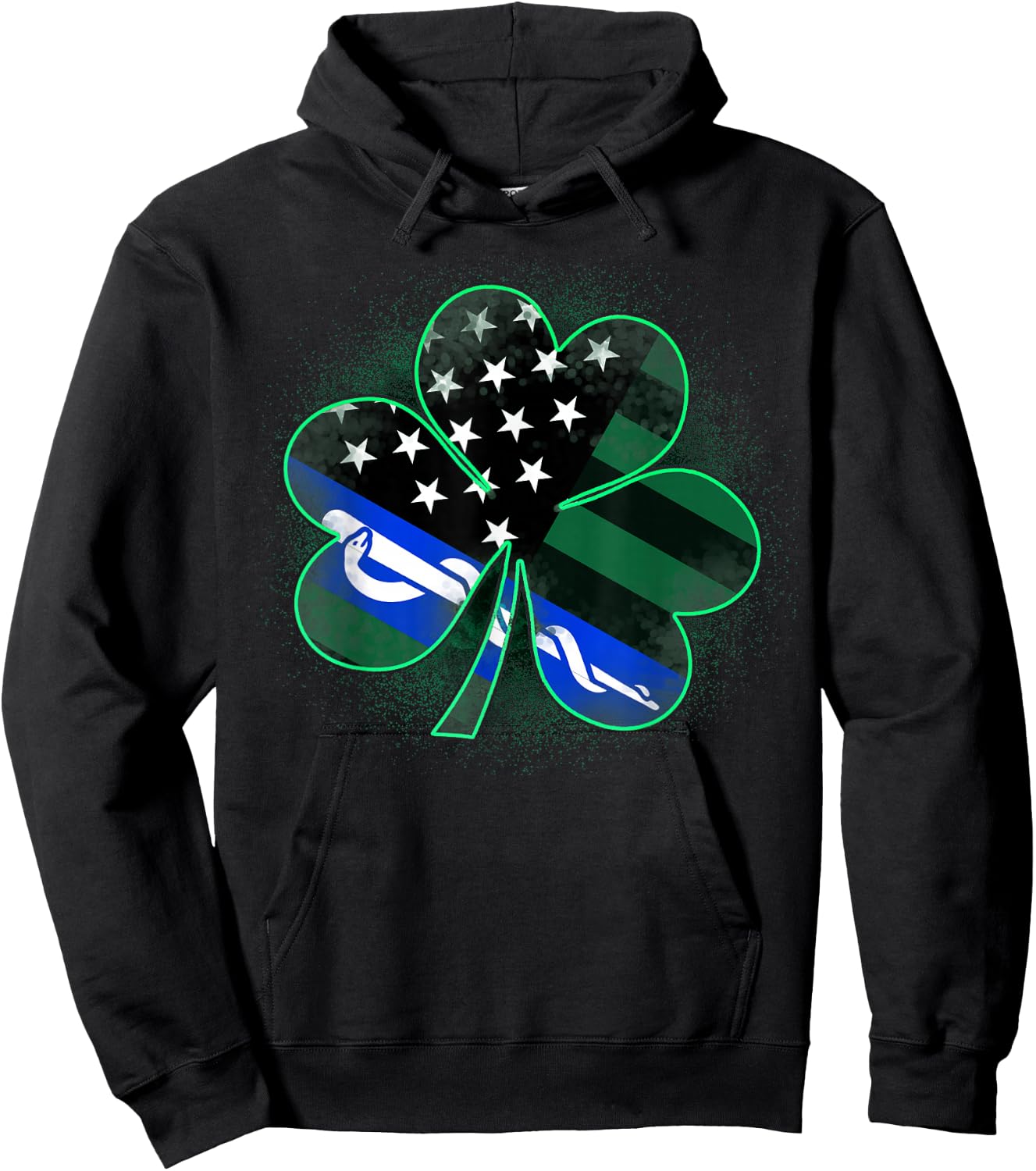 EMS and EMT St Patrick's Day Clover Hoodie - Hoodie | Black