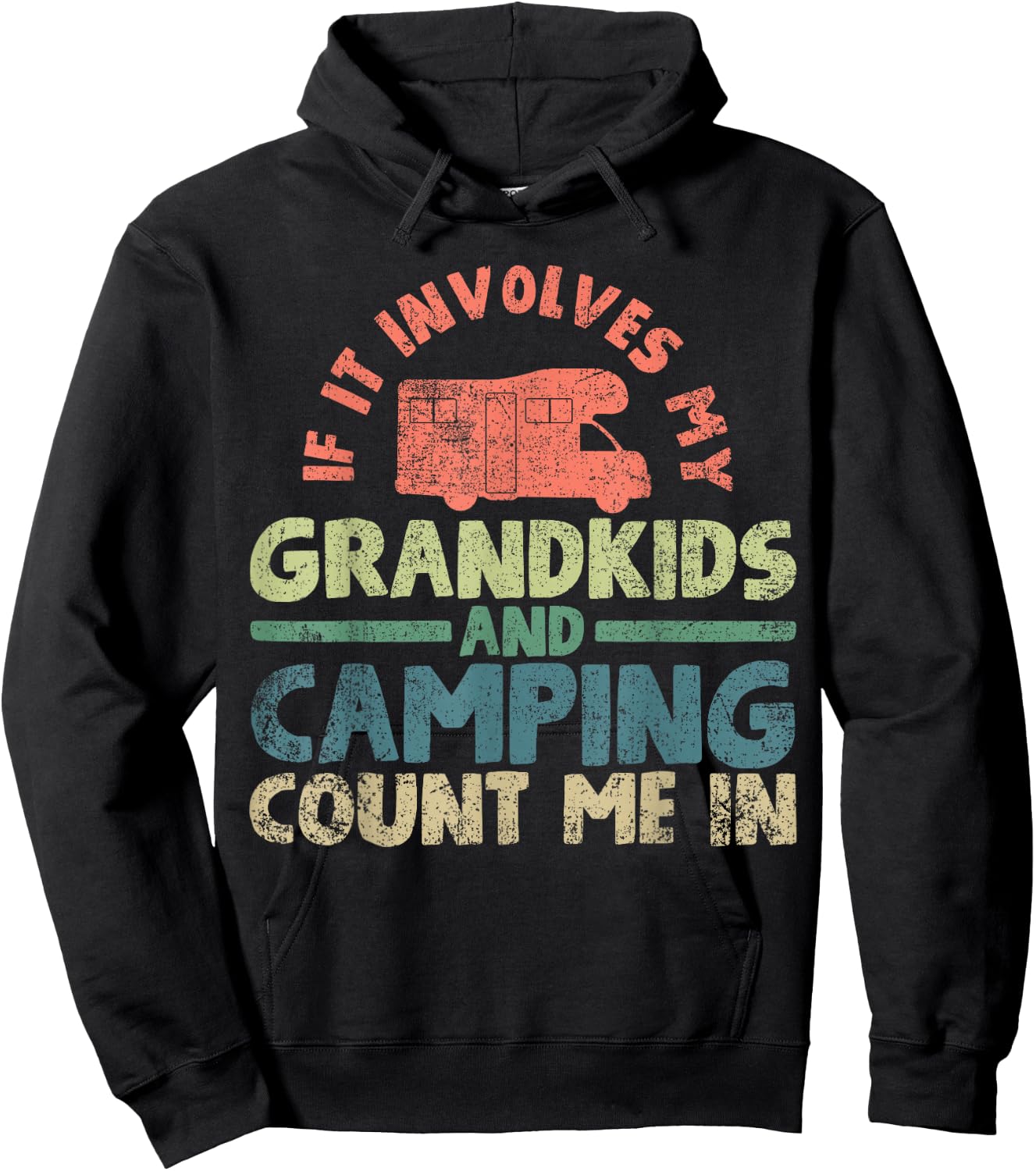RV Camping Grandma Grandpa Camper Hoodie - Hoodie | Black