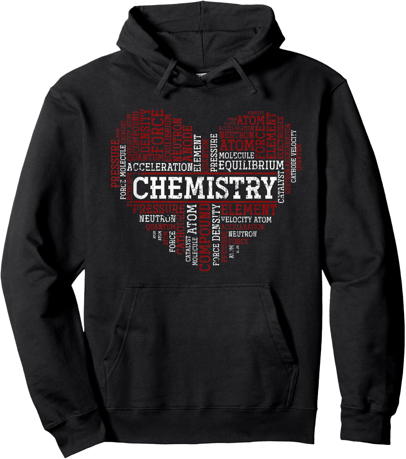 Chemist Heart Gift Valentine's Day Chemistry Hoodie - Hoodie | Black
