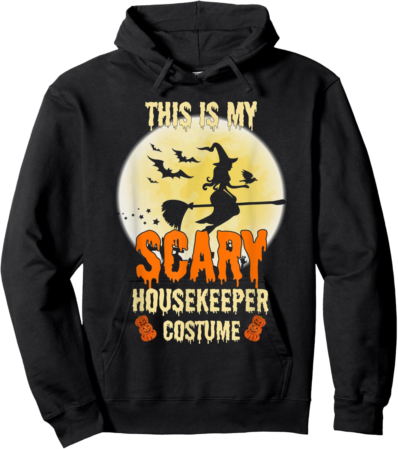 This Is My Scary Housekeeper Halloween Costume Hoodie - Hoodie | Black
