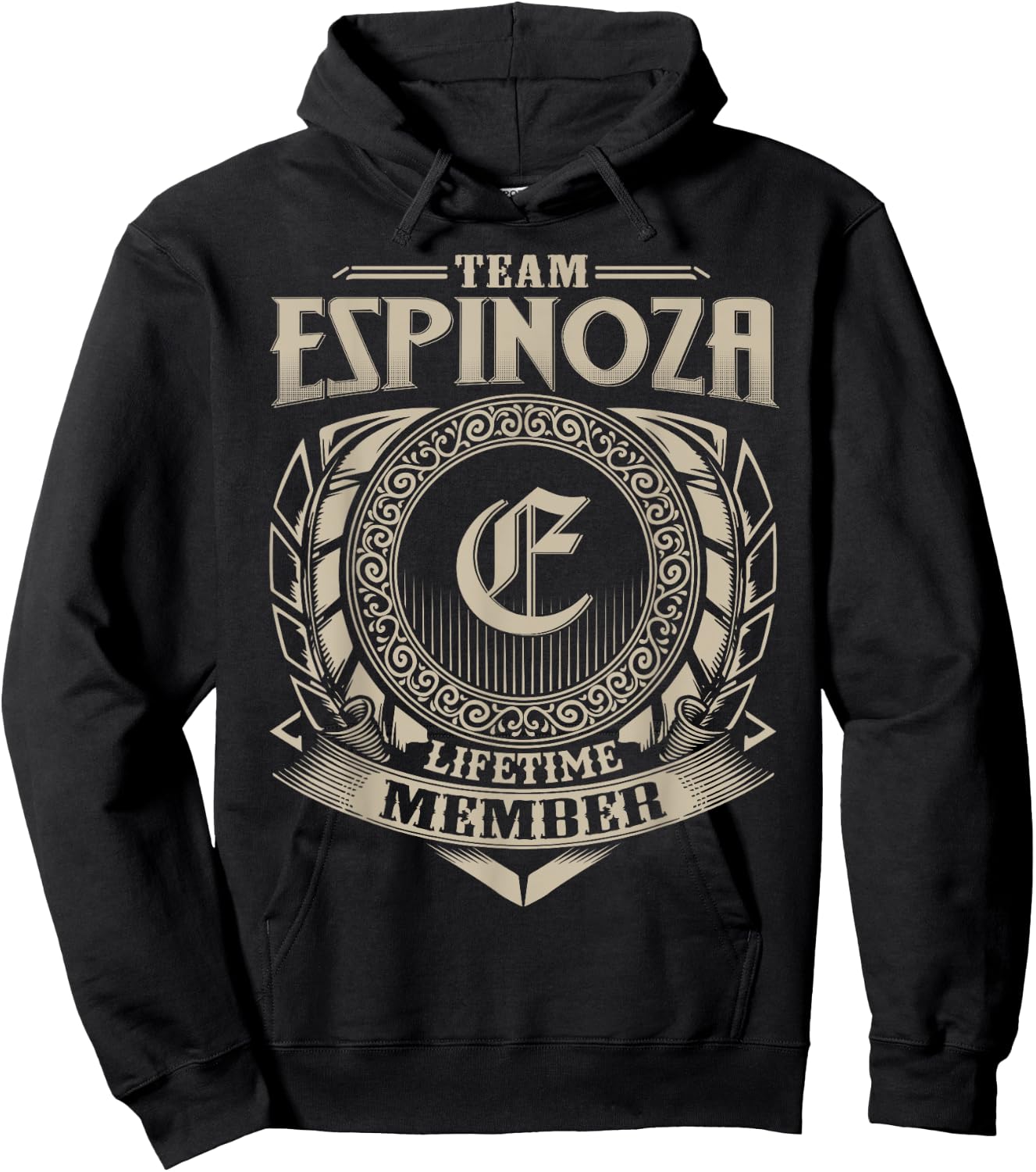 Team ESPINOZA Lifetime Member Vintage ESPINOZA Family Hoodie - Hoodie | Black